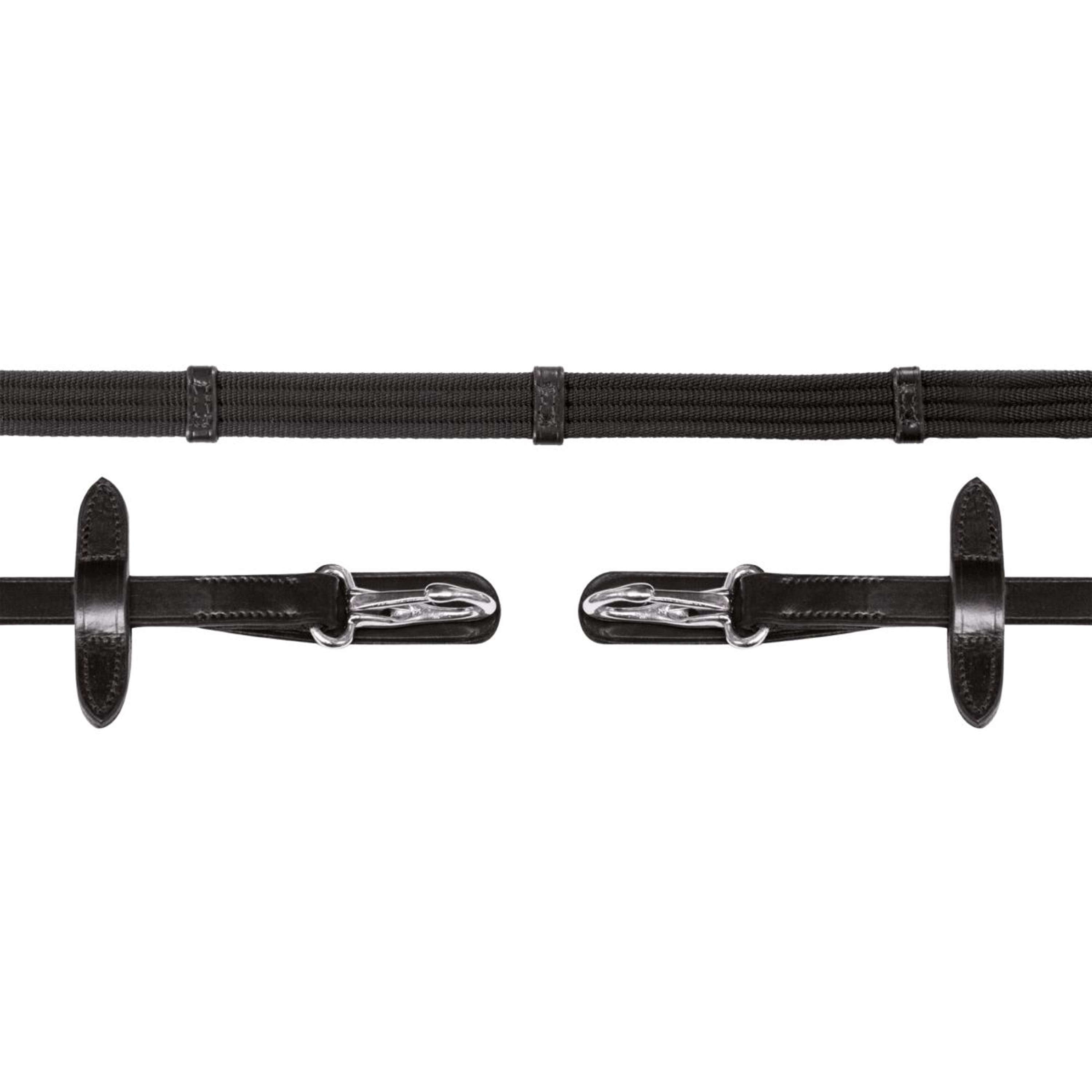 Schockemöhle Rênes Neo Line Clip Noir/Argent