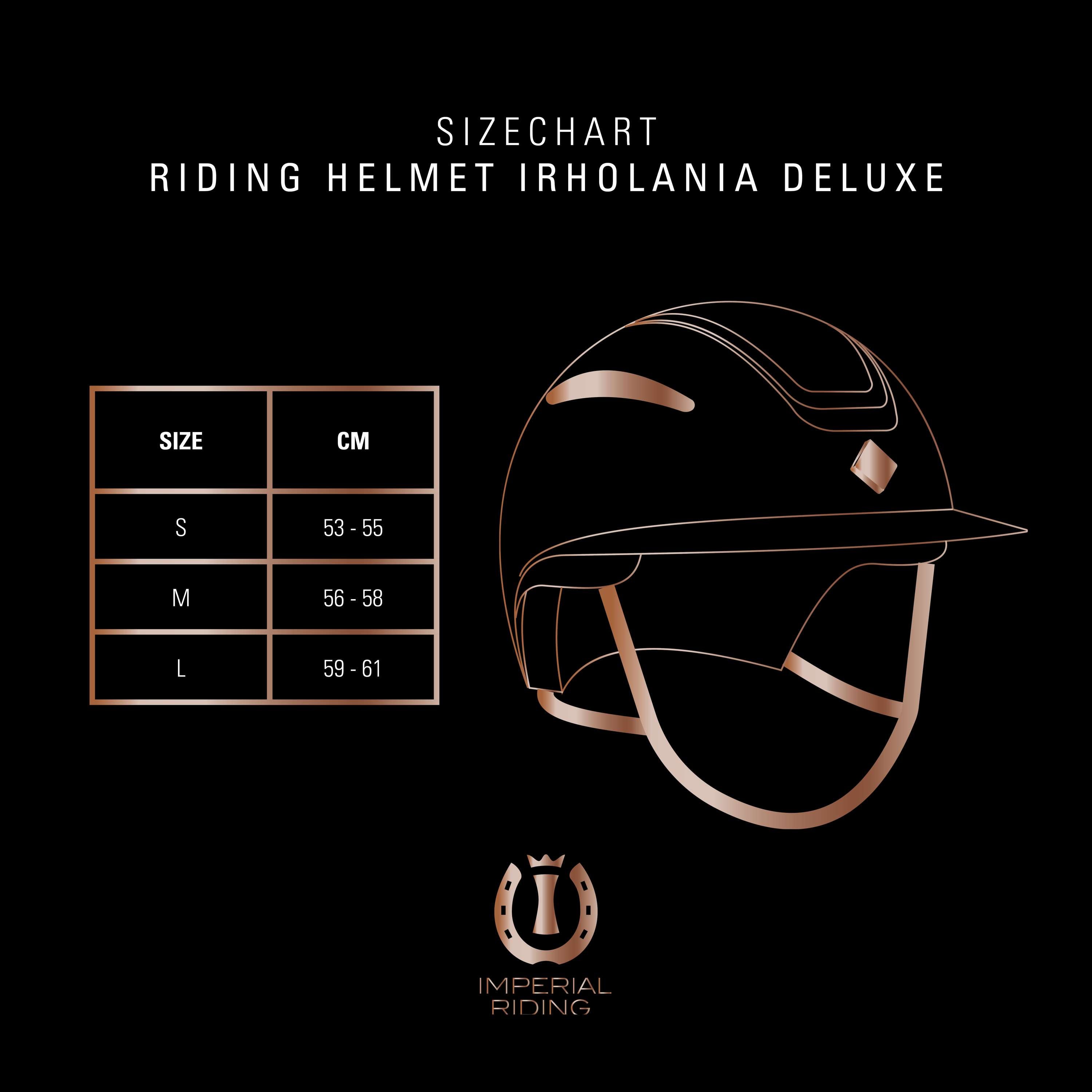 Imperial Riding Bombe IRHOlania Deluxe Big Visor Marin
