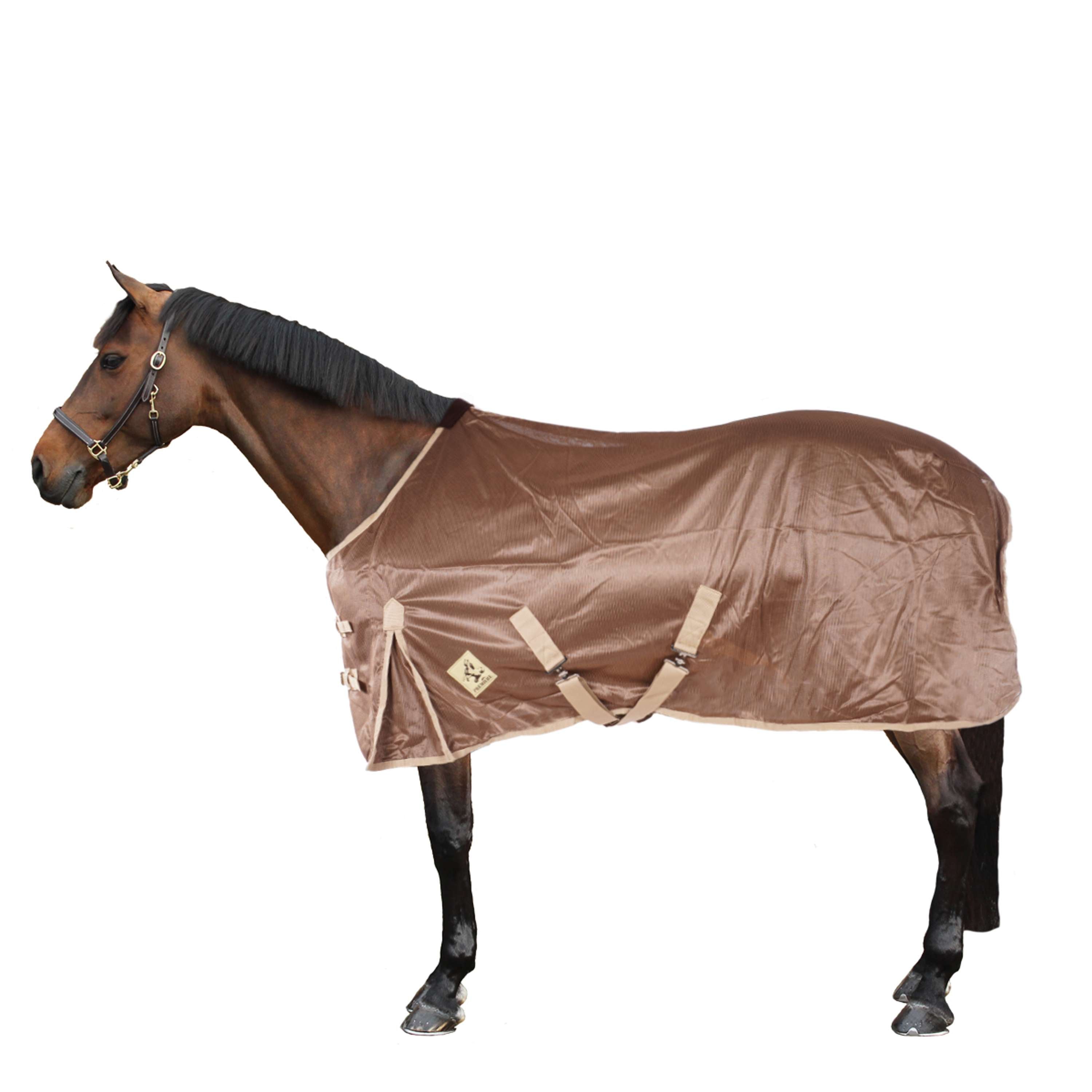 Premiere Couverture Anti-Mouches Base Polyester Maille Taupe