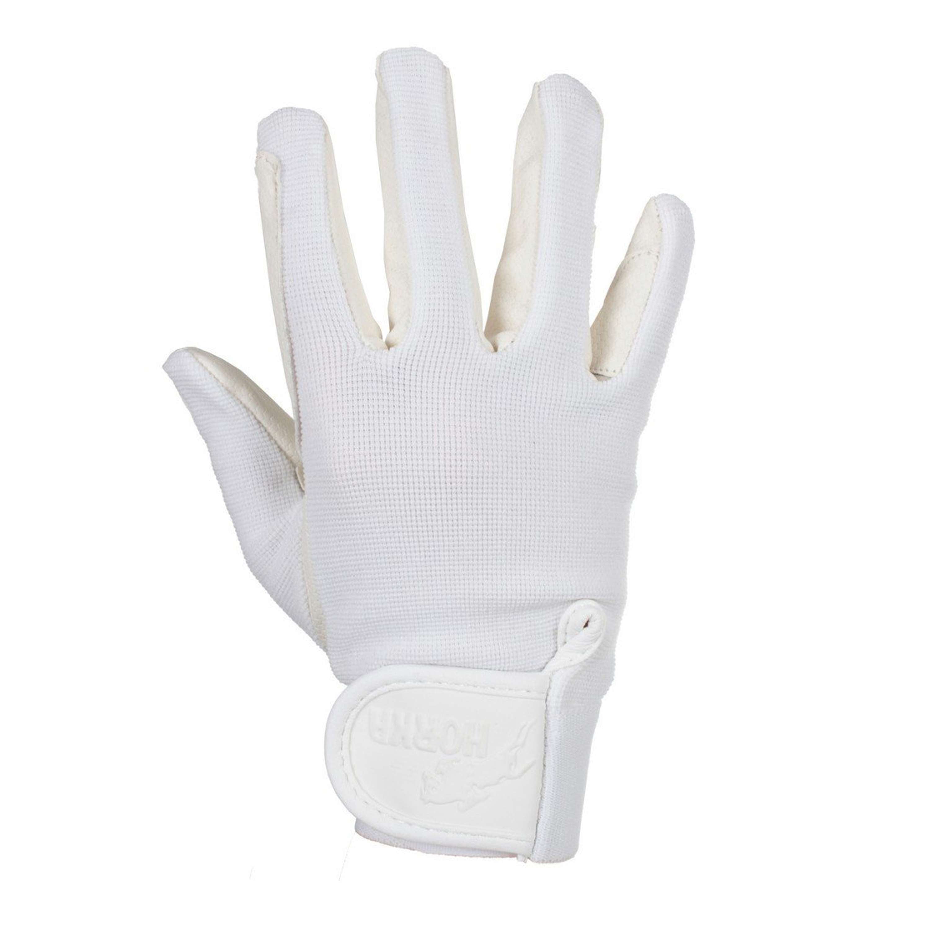 HORKA Gants d'Équitation Katoen/Serino Enfants Blanc