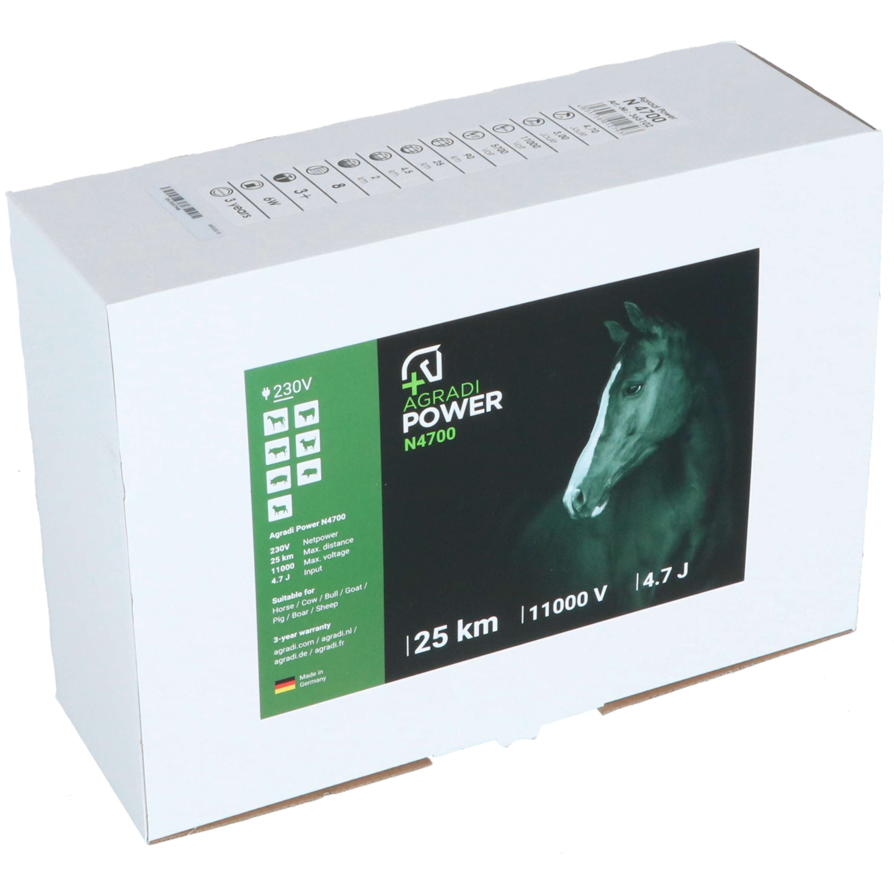 Agradi Power N4700 Électrificateur 4,7 Joule 230V