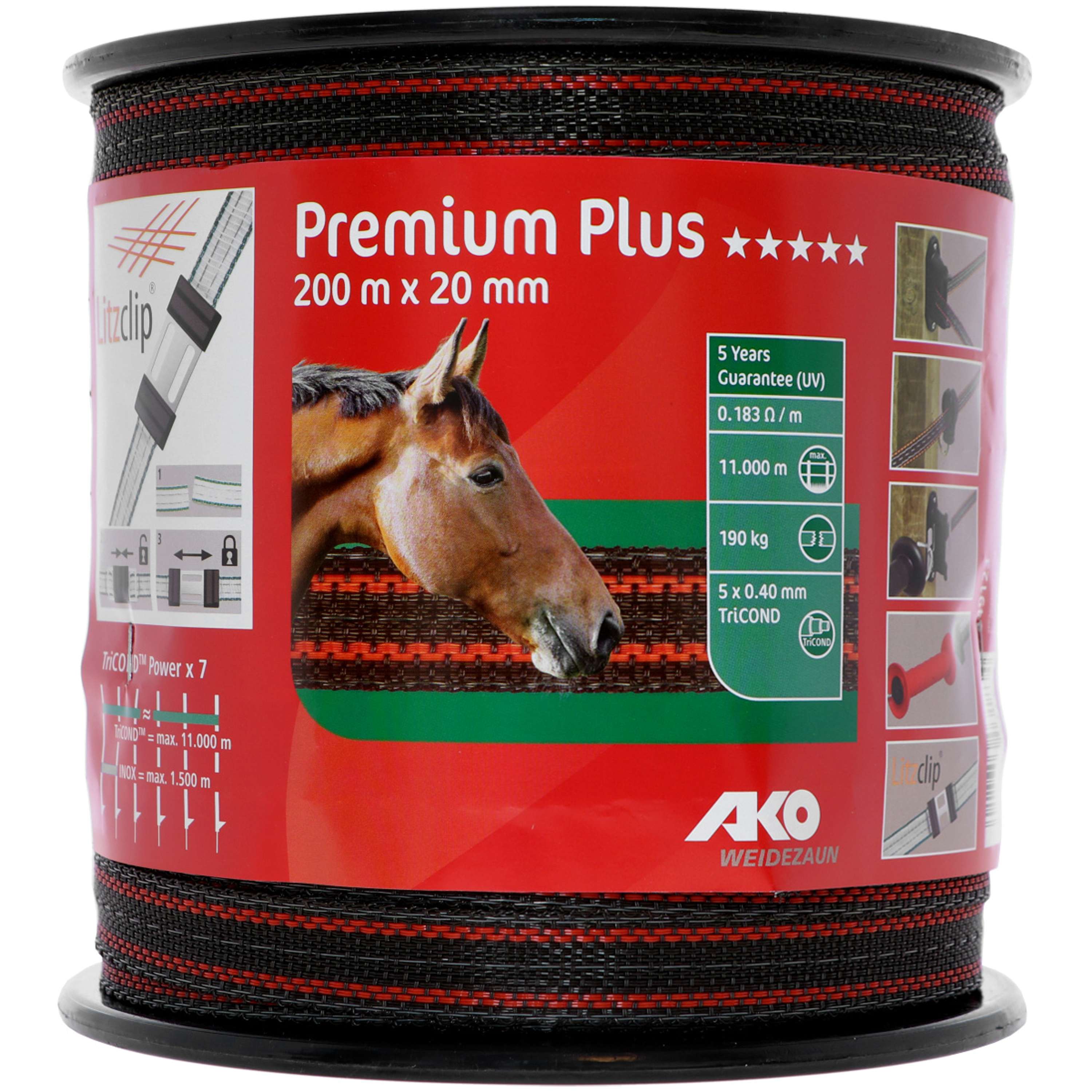 Ako Ruban de Clôture Premium Plus Marron/Orange