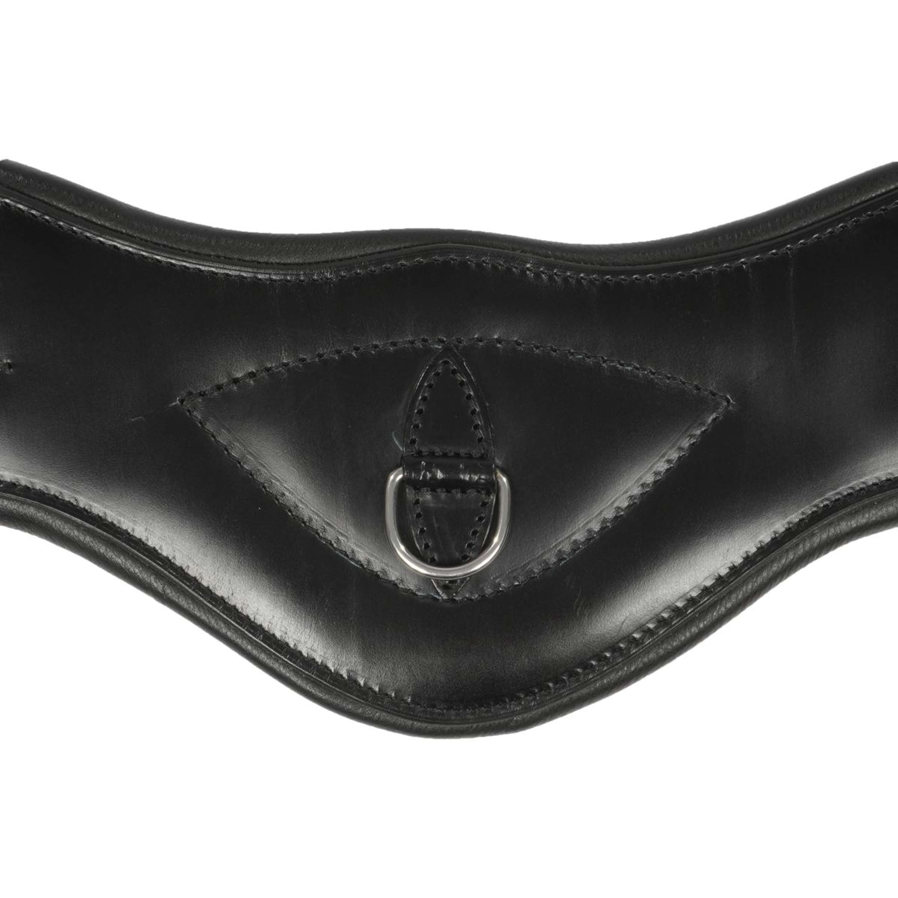 ANKY Sangle Cuir Dressage Anatomique 2 Côtés Élastique Noir