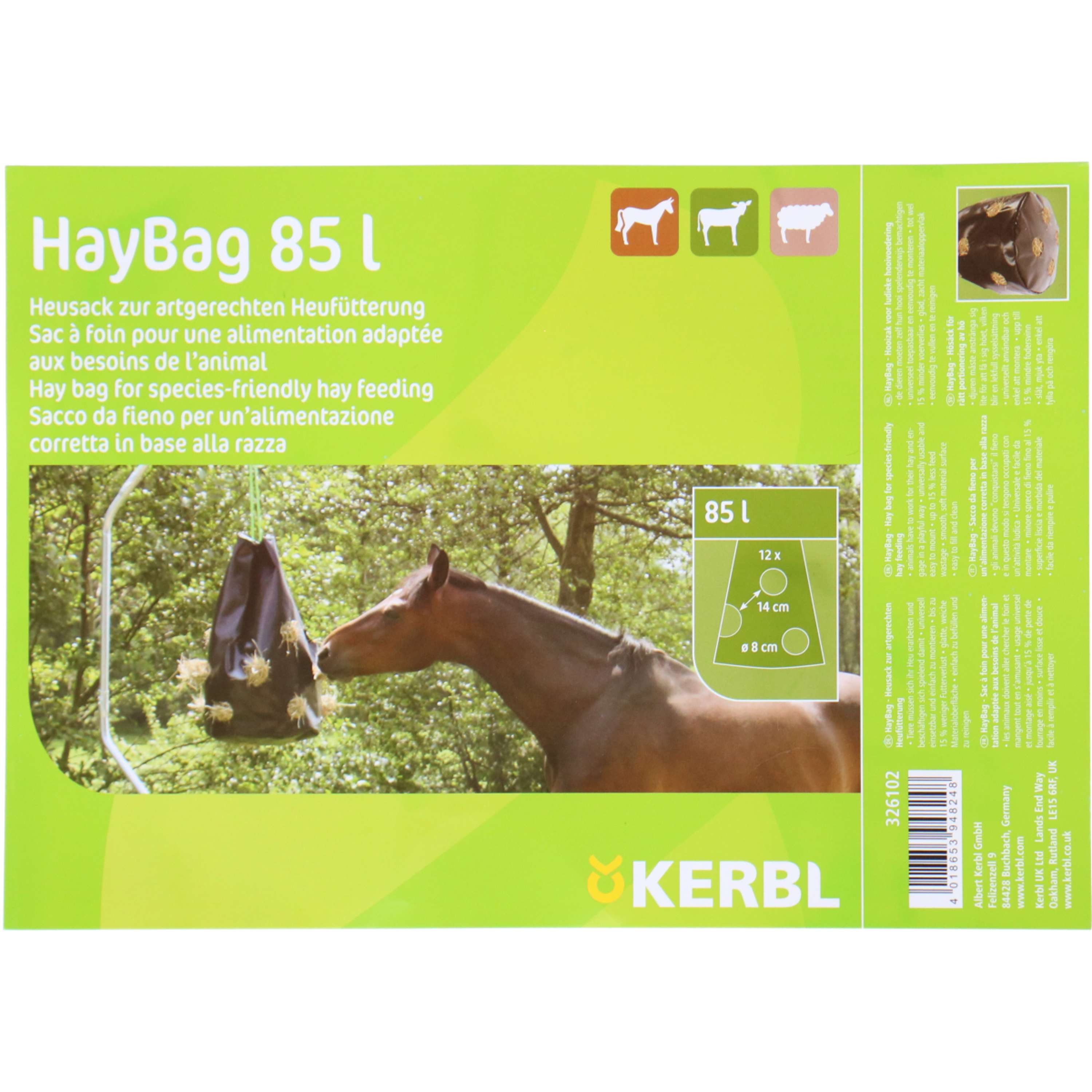 Kerbl Sac à Foin Noir