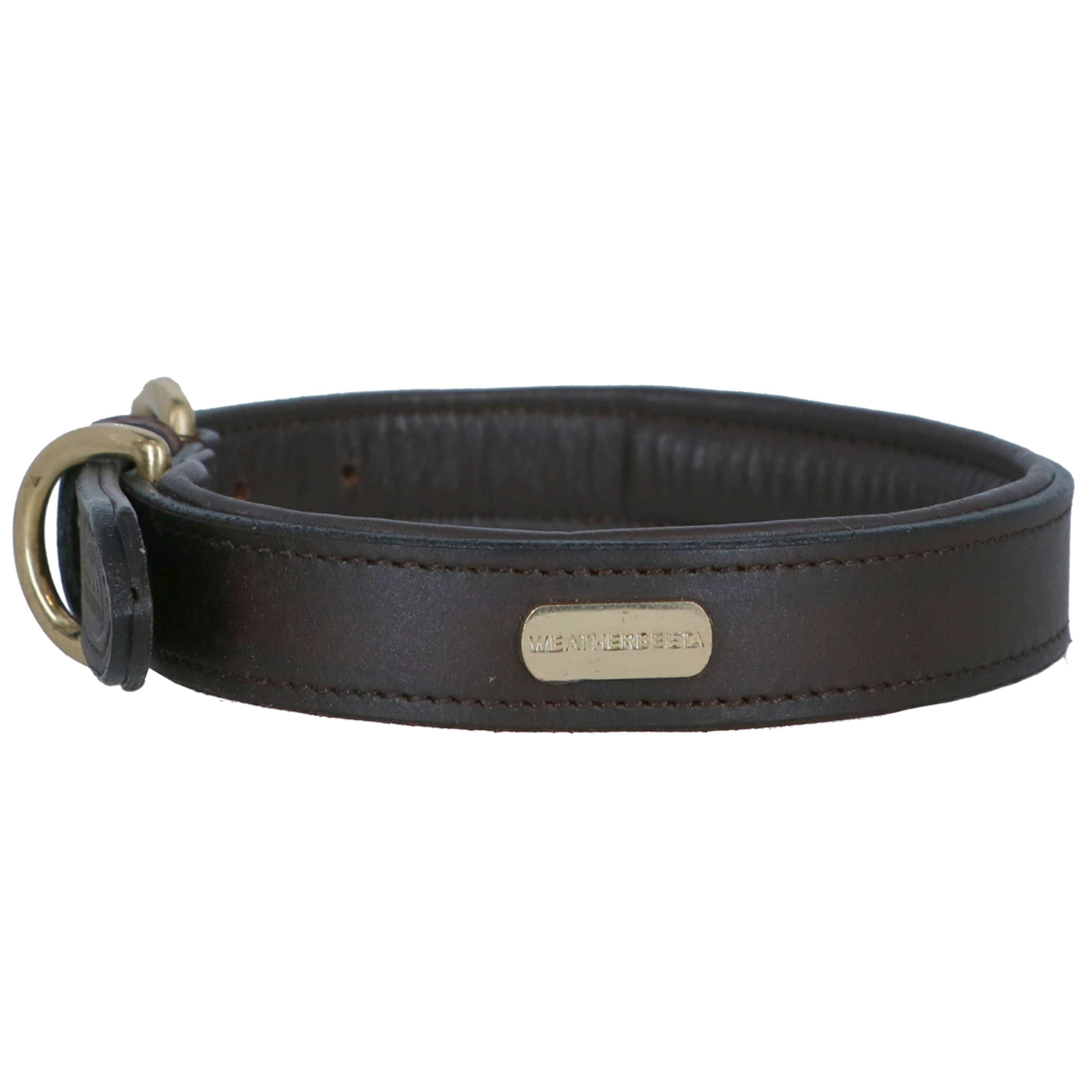 WeatherBeeta Collier pour Chien Padded Leather Marron