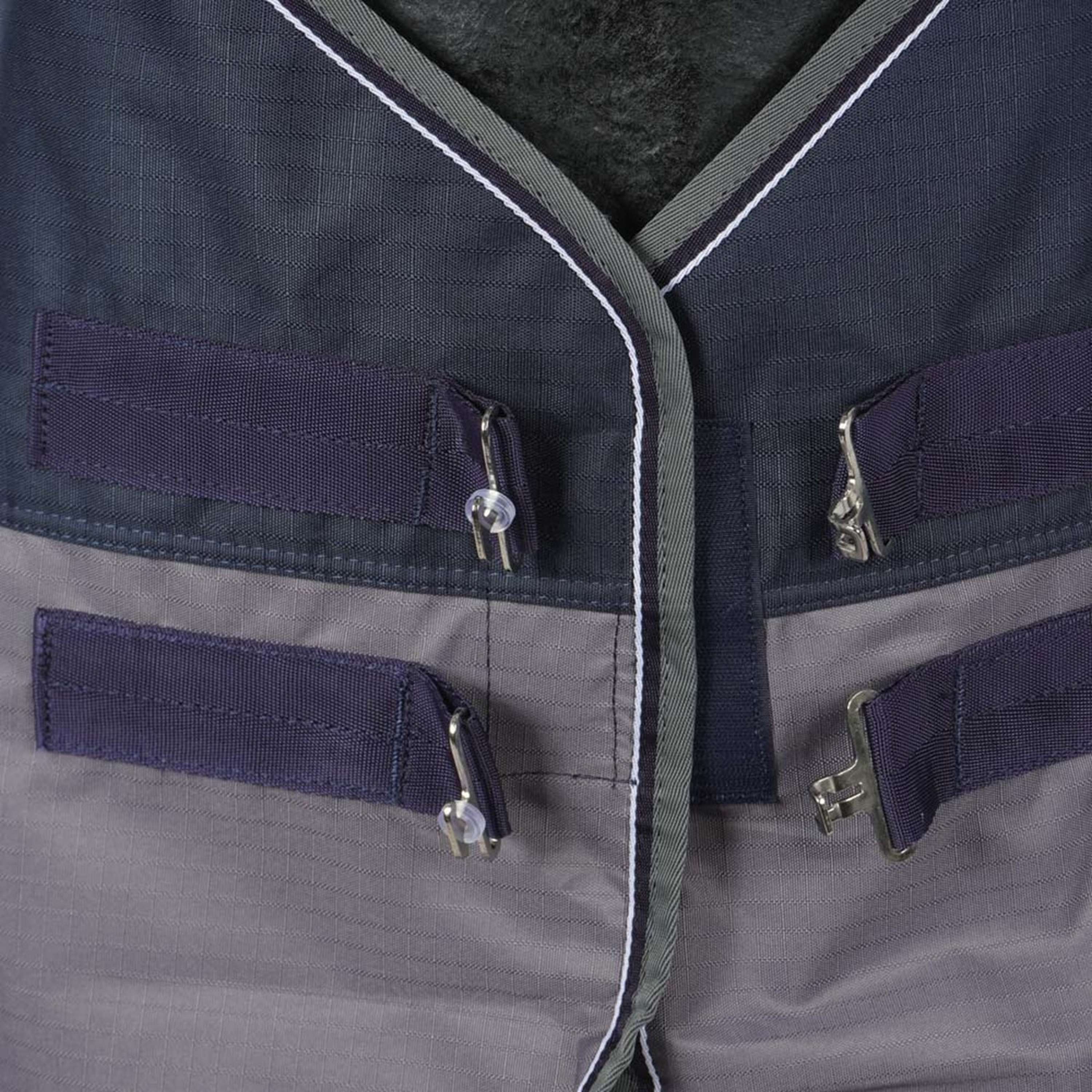 EQUITHÈME Couverture Imperméable Tyrex 600D 50g Marine/Gris Dots