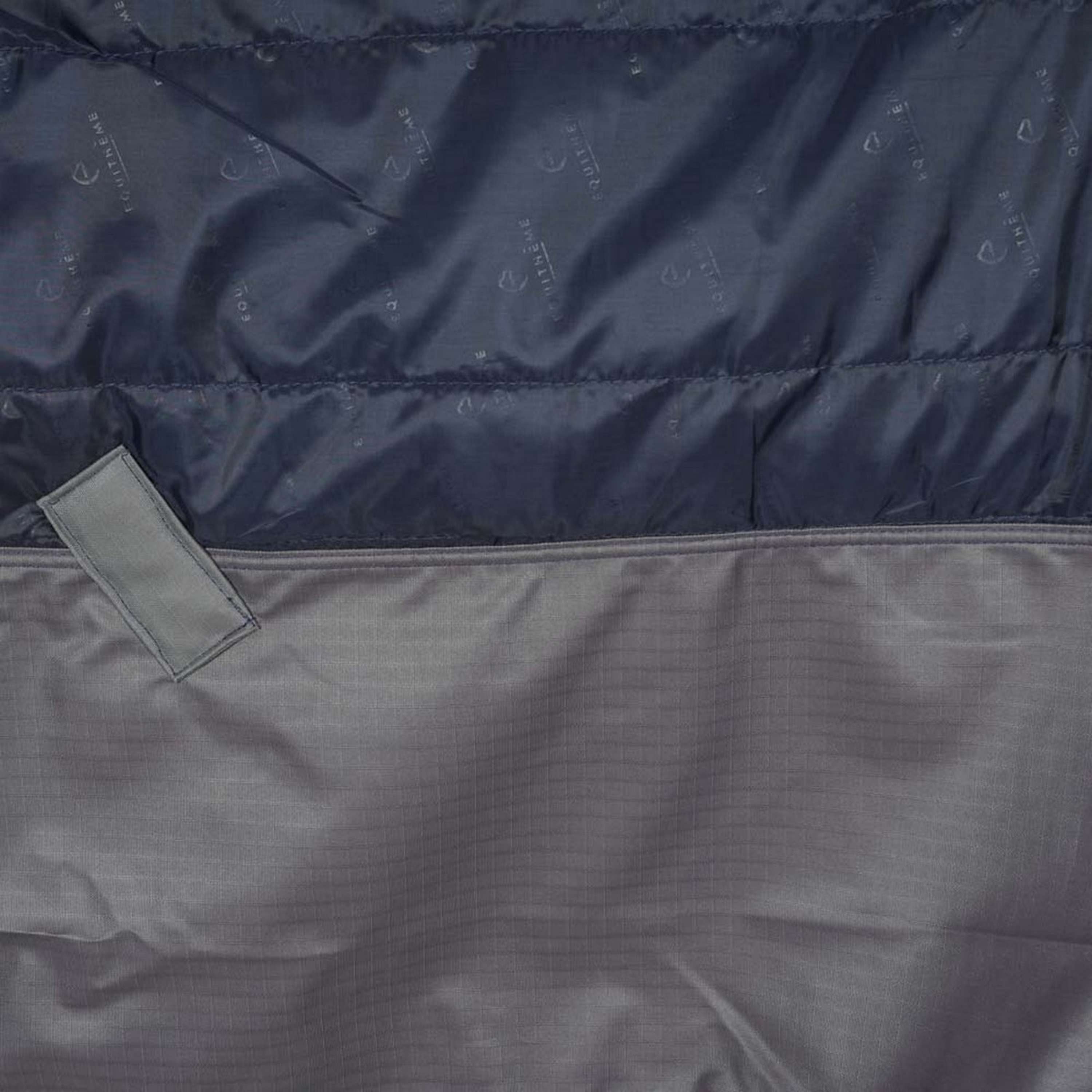 EQUITHÈME Couverture Imperméable Tyrex 600D 50g Marine/Gris Dots