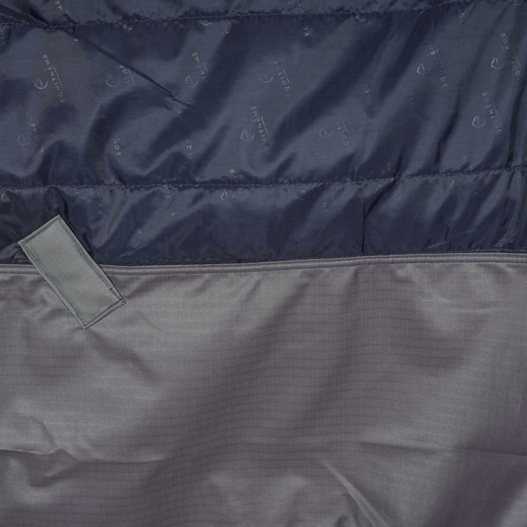 EQUITHÈME Couverture Imperméable Tyrex 600D 50g Marine/Gris Dots