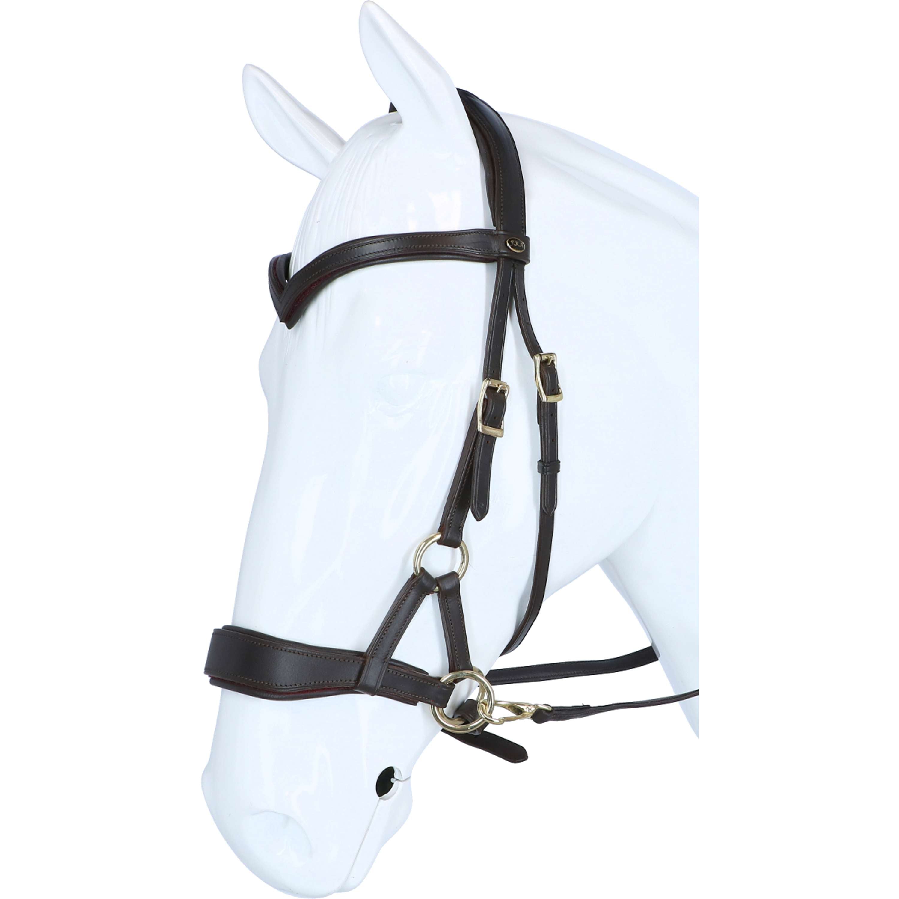 F.R.A. Bridon sans Mors Aruba Side Pull Rênes en Cuir Souple Marron