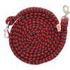 F.R.A. Rênes Madora Coton Tressé Vert/Rouge