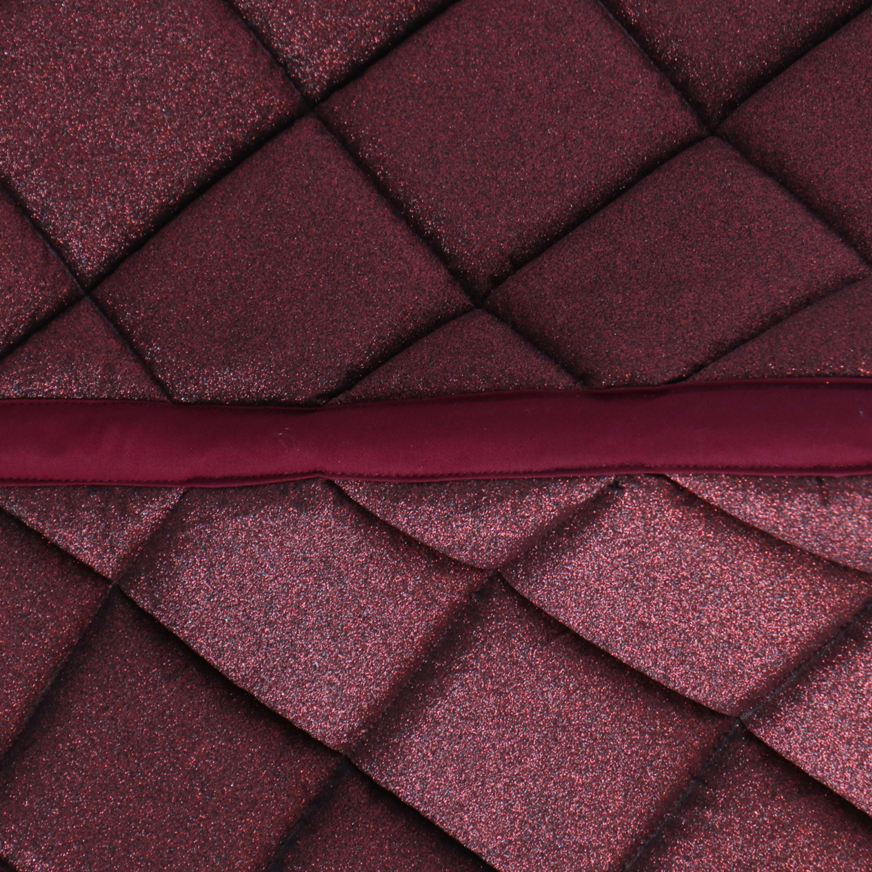 HB Tapis de Selle Sparkling Glitter Dressage Bordeaux