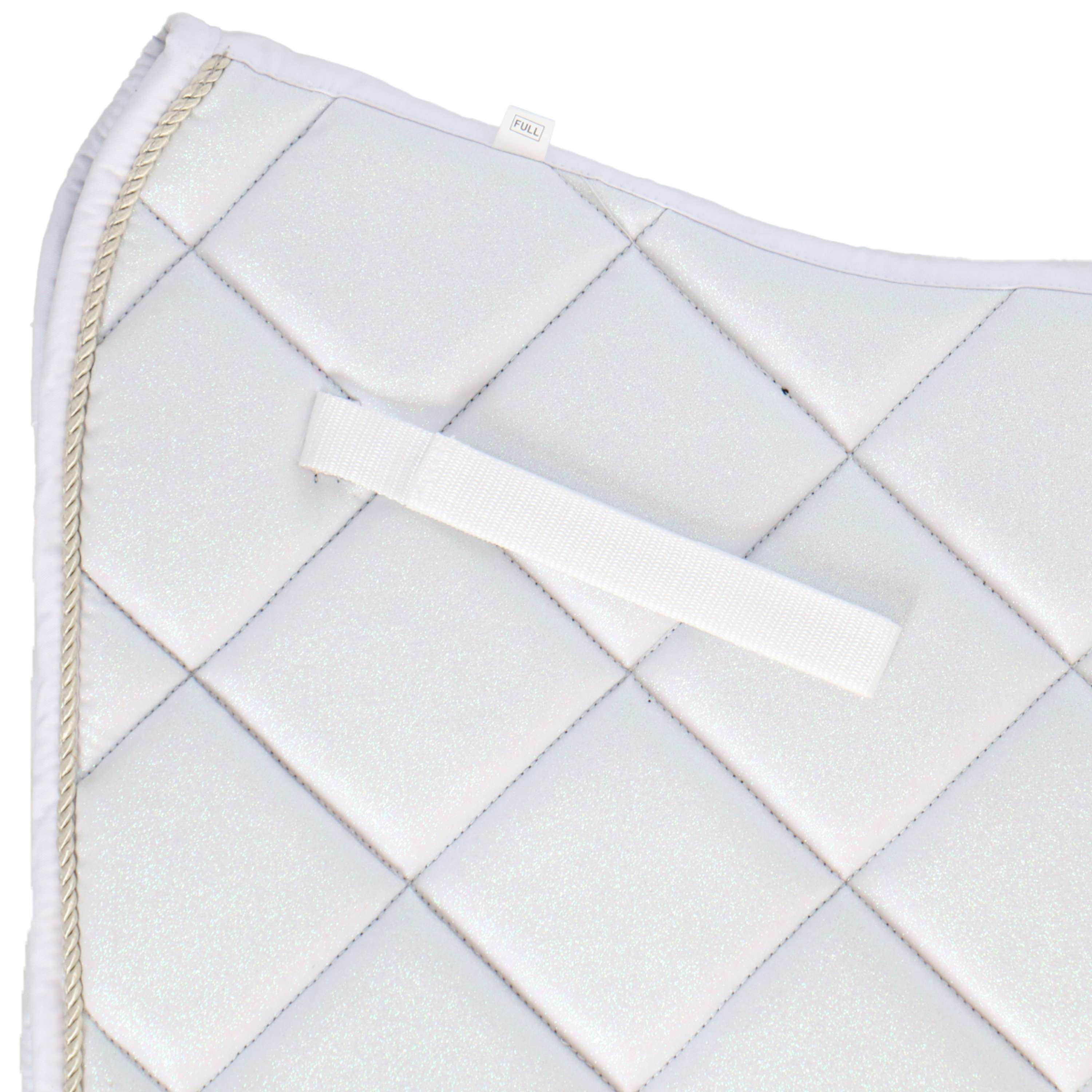 HB Tapis de Selle Sparkling Glitter Dressage Blanc