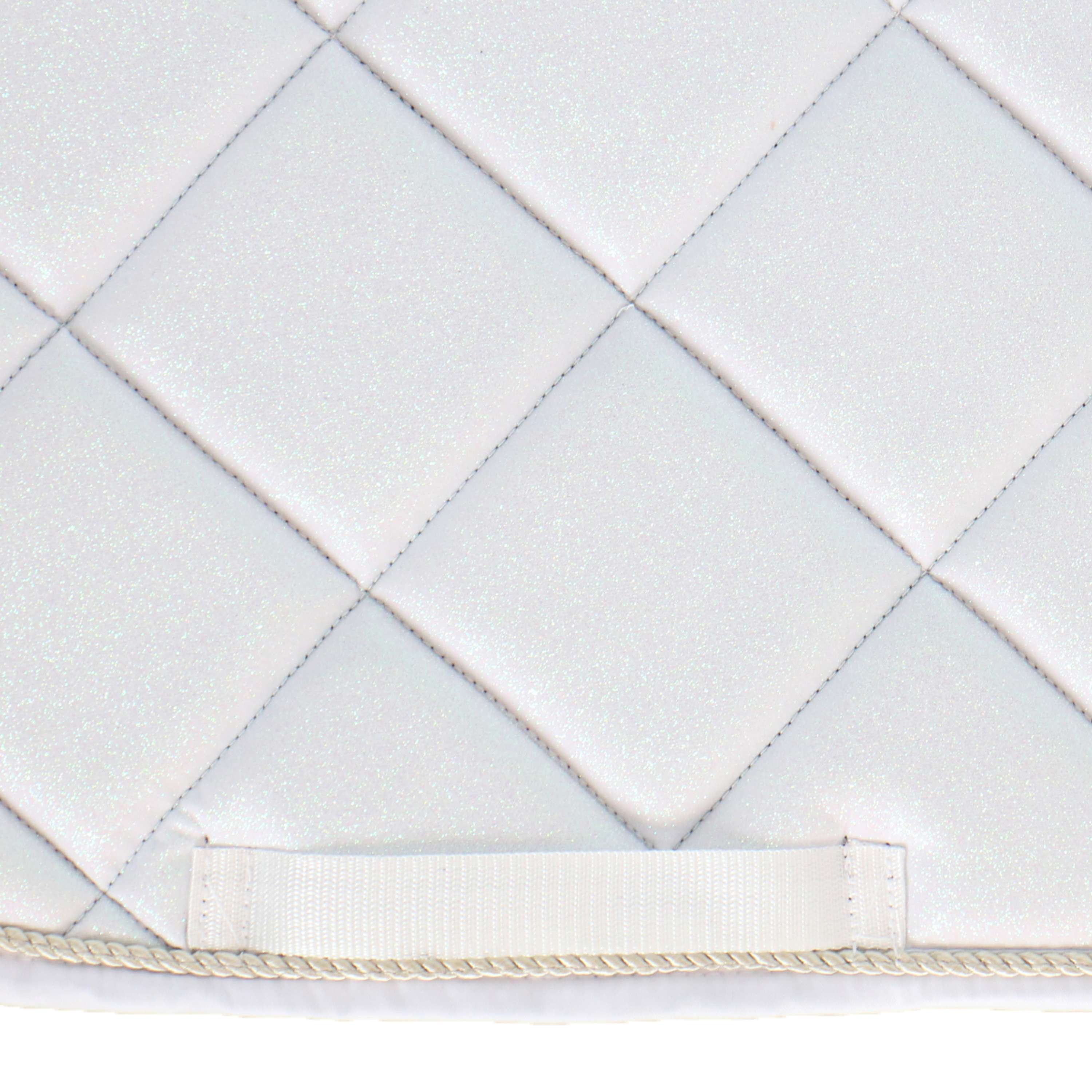 HB Tapis de Selle Sparkling Glitter Dressage Blanc