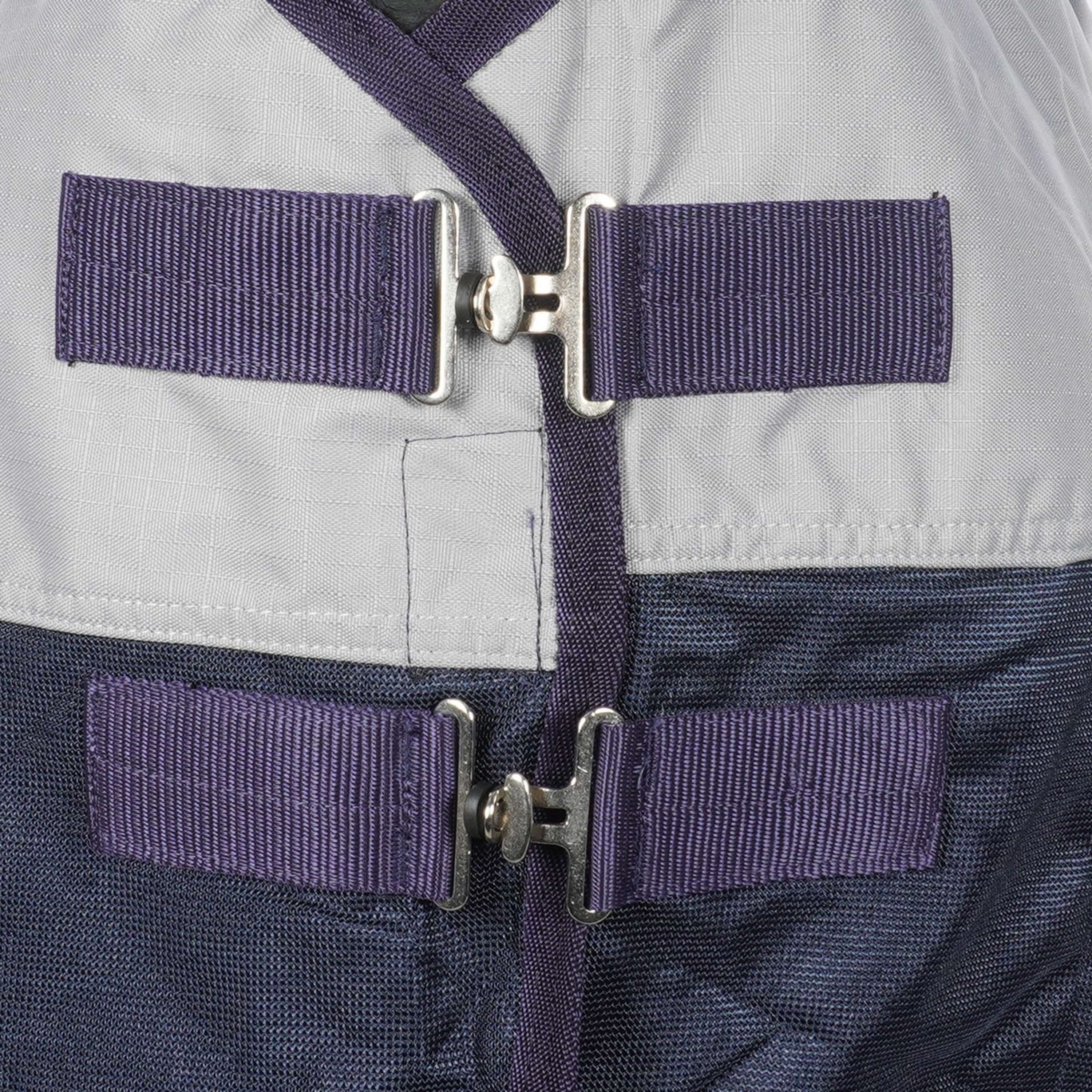 HKM Couverture Anti-Mouches Rain Bleu Foncé/Gris