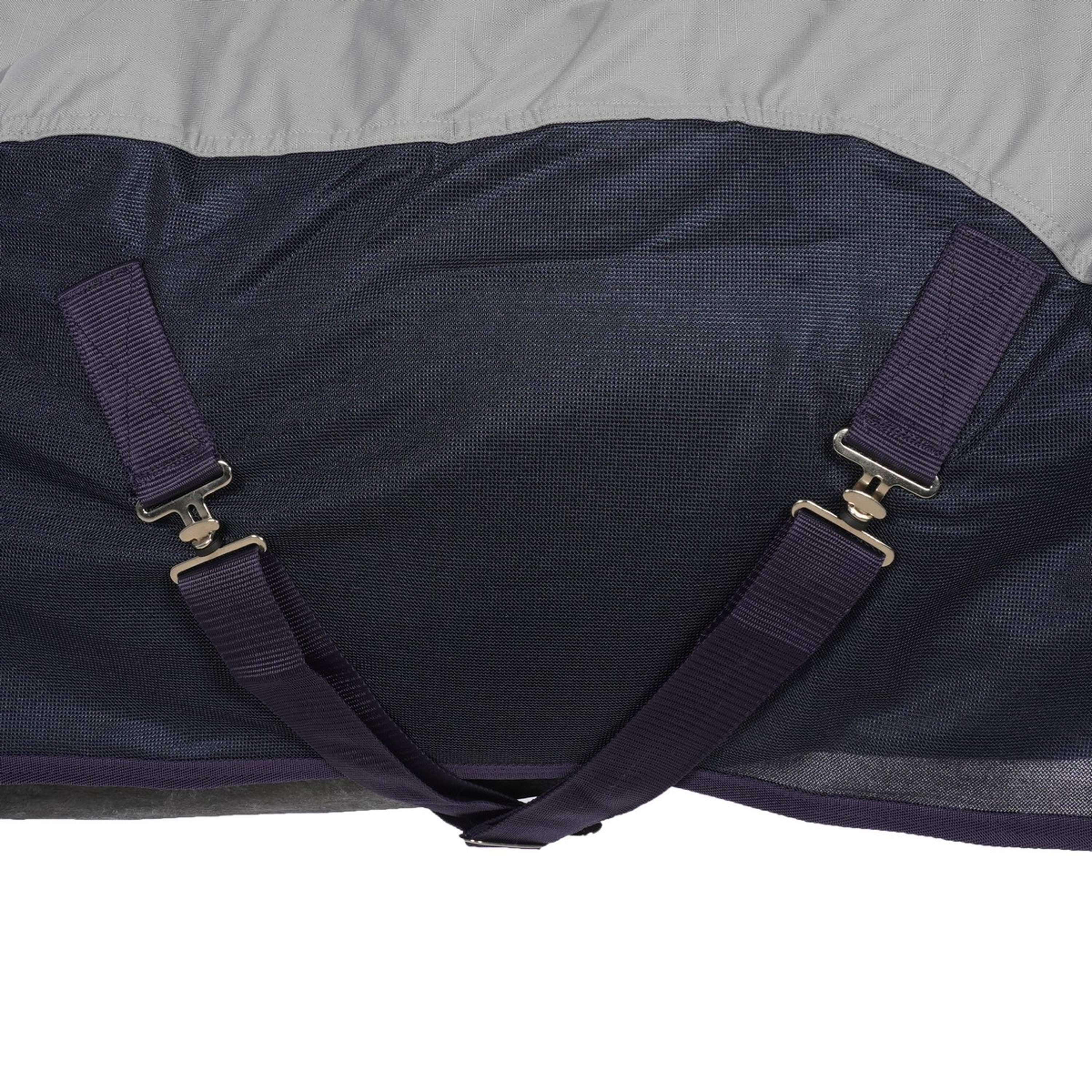 HKM Couverture Anti-Mouches Rain Bleu Foncé/Gris