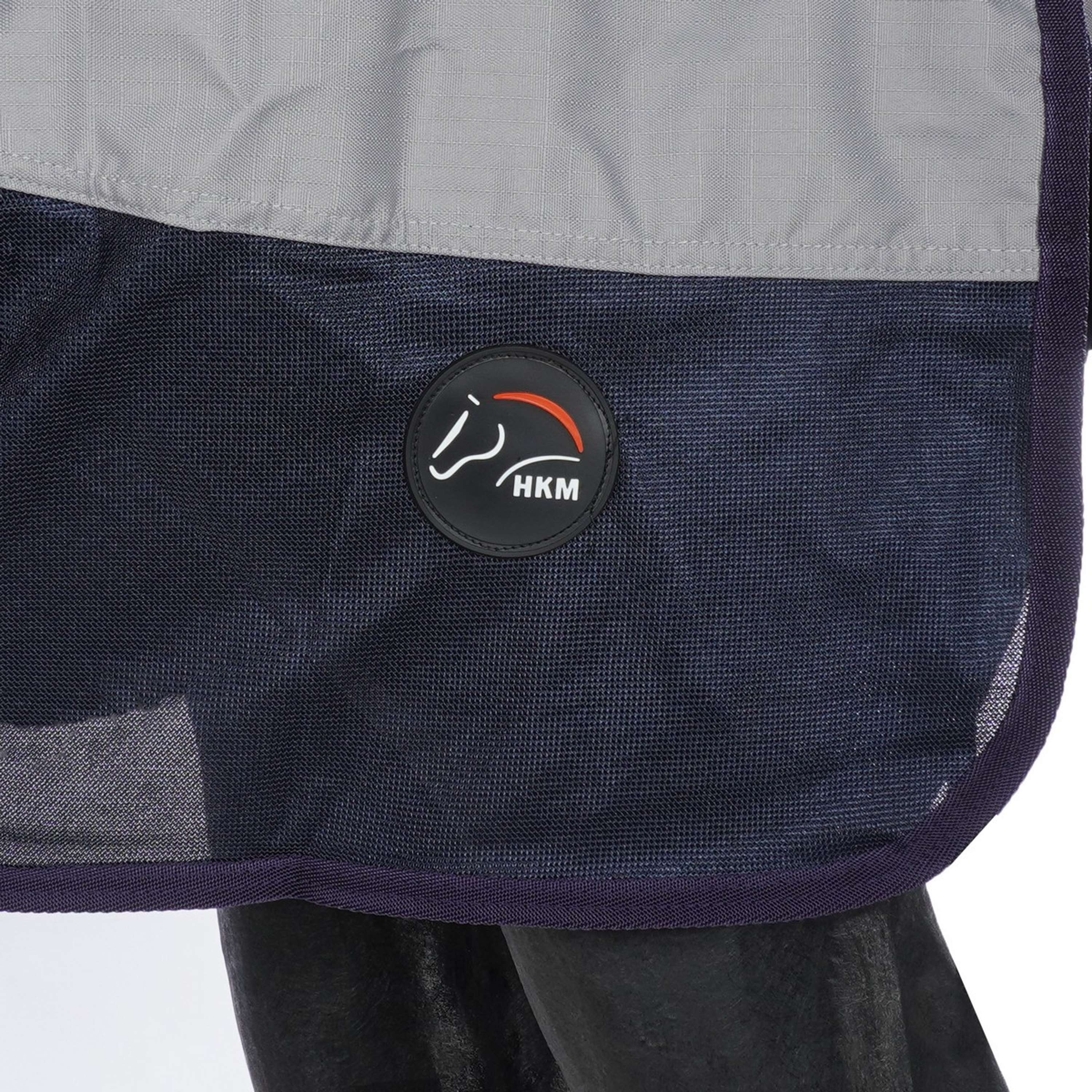 HKM Couverture Anti-Mouches Rain Bleu Foncé/Gris