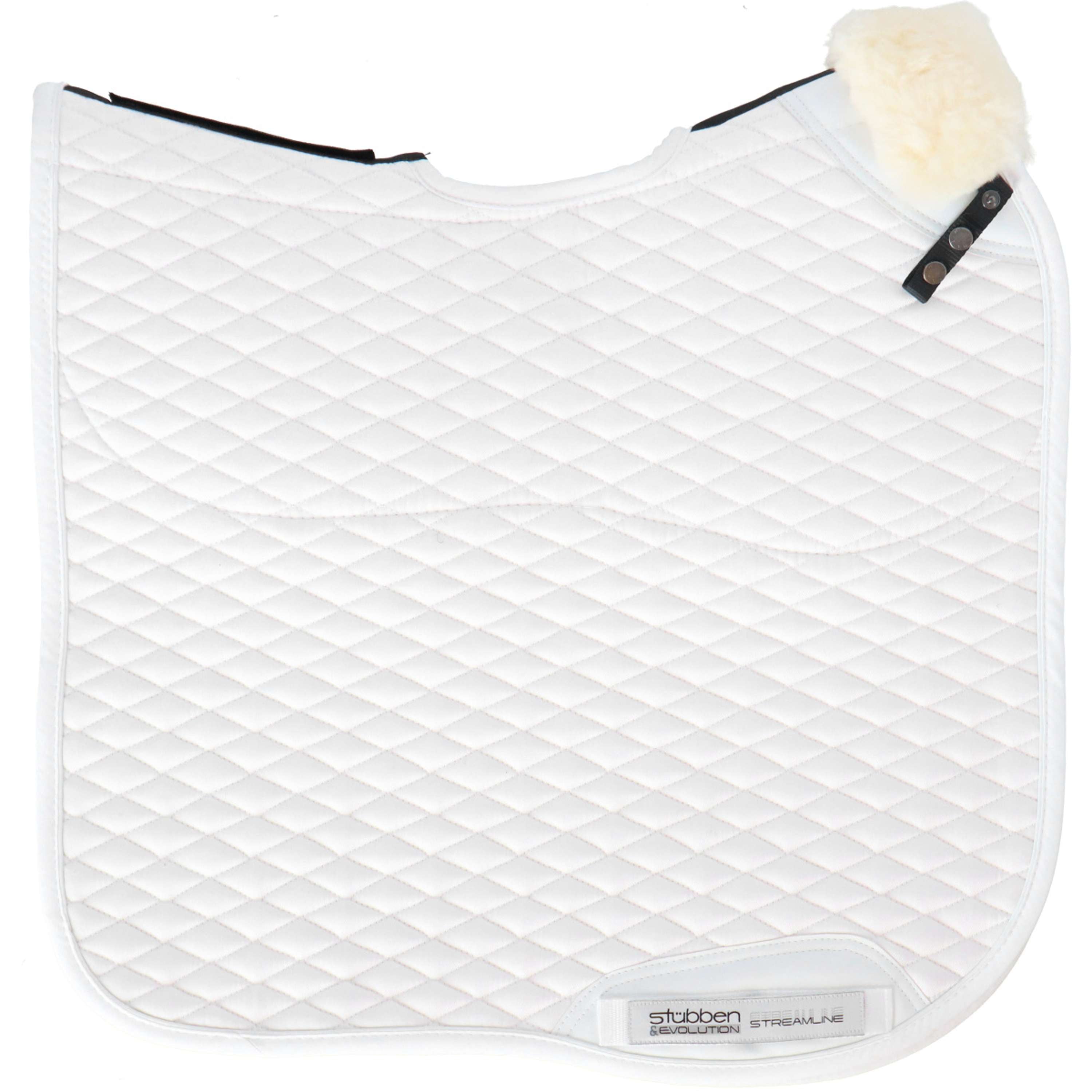 Stübben Tapis de Selle Streamline Dressage Peau dÁgneau Blanc
