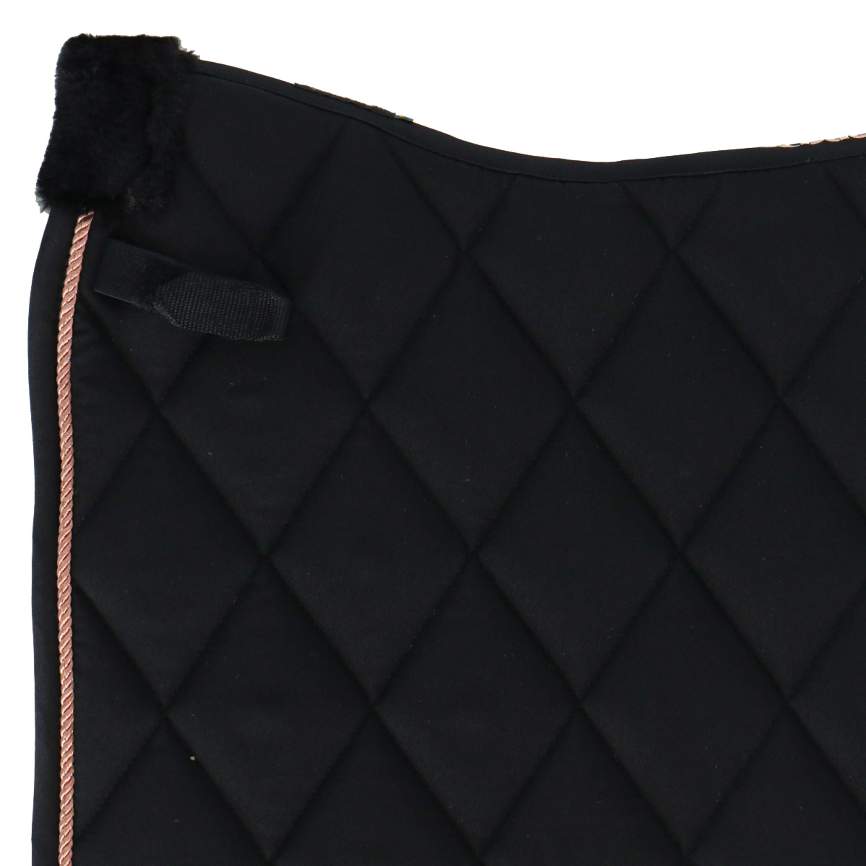 Back on Track Tapis de Selle Haze Dressage Noir/Or Rose
