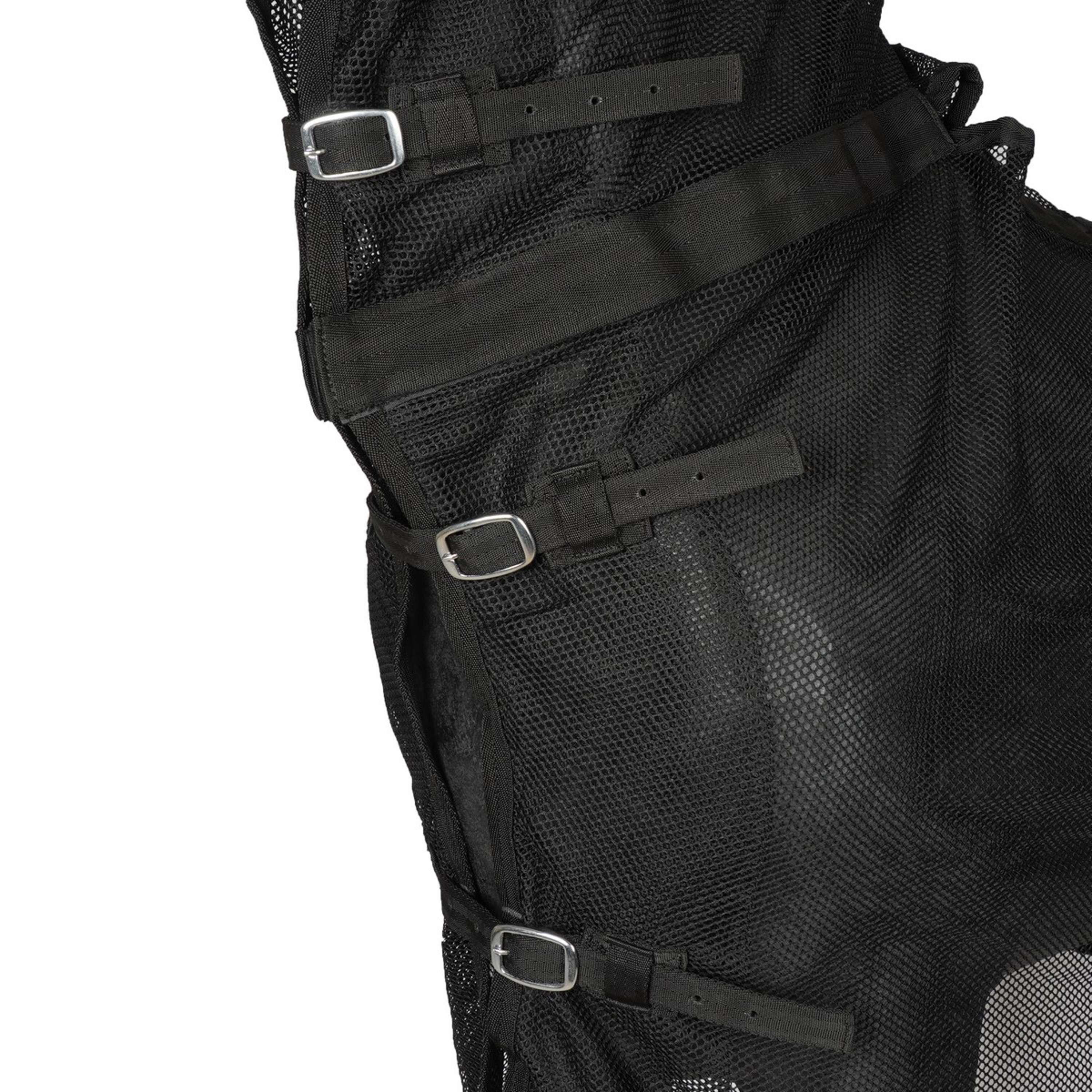 HB Couverture Anti-Mouches pour chevaux d'attelage avec Couvre-cou Noir