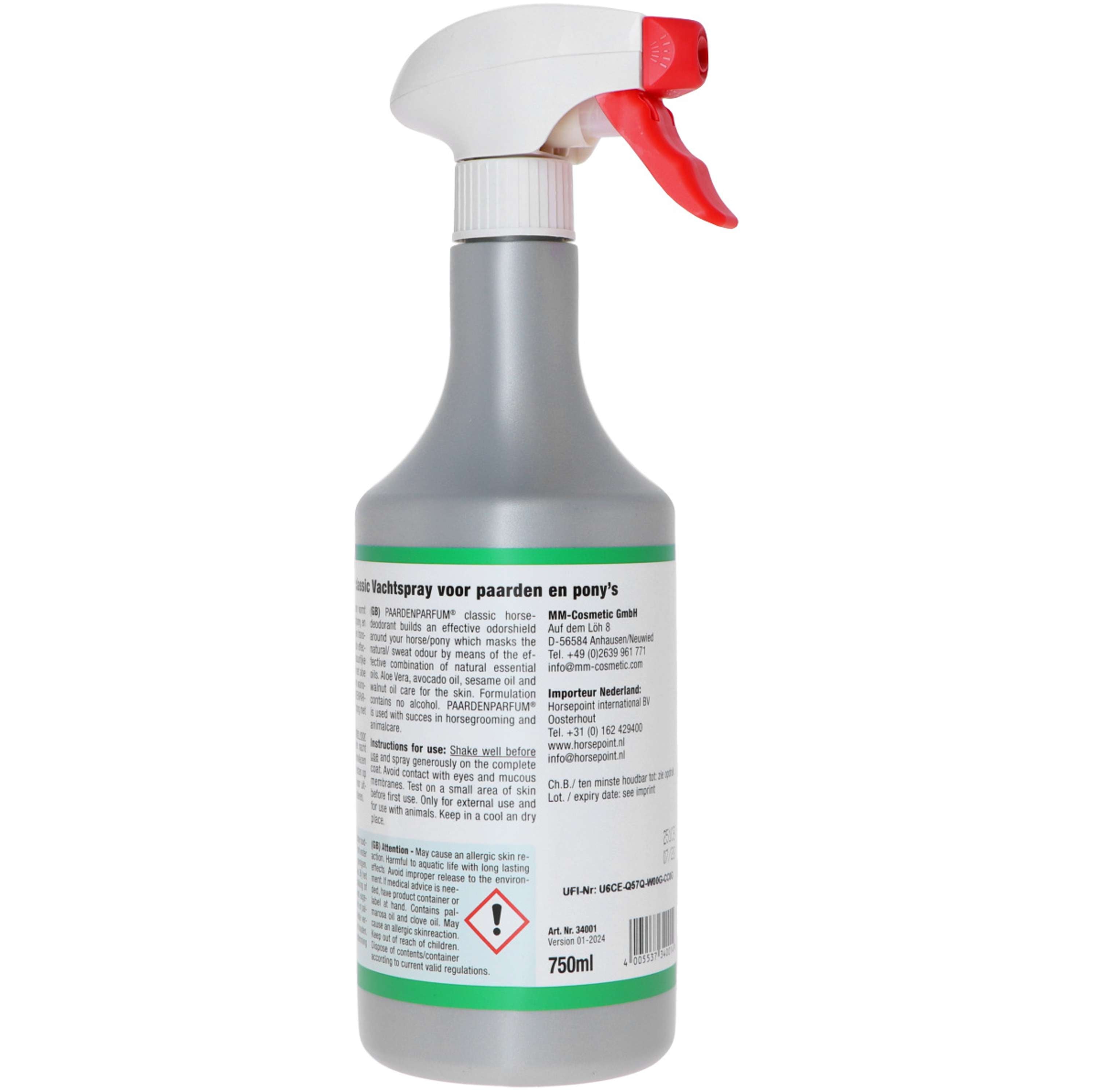Parfum de Cheval Pulvérisation de Manteau Classique