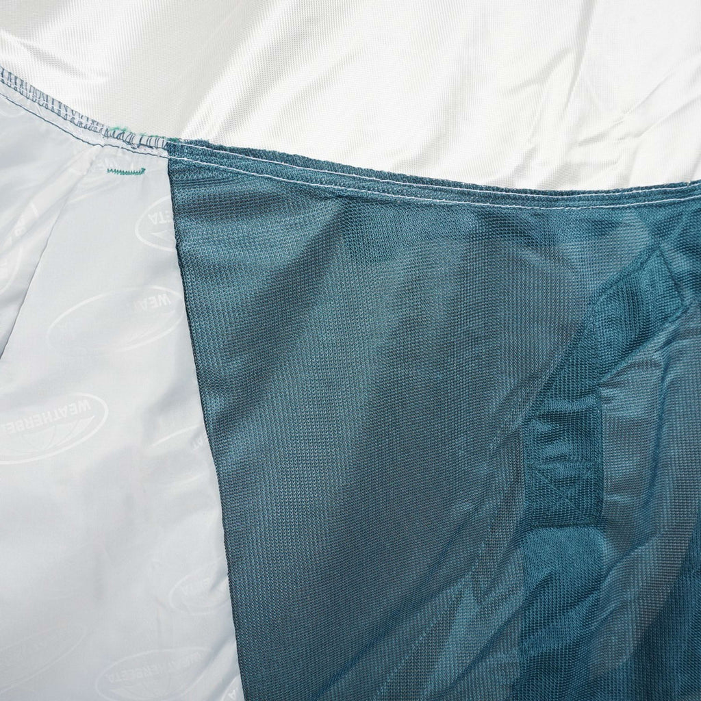WeatherBeeta Couverture Anti-Mouches ComFiTec Green-Tec Airflow Mesh Combo Neck White/Dragonfly Blue