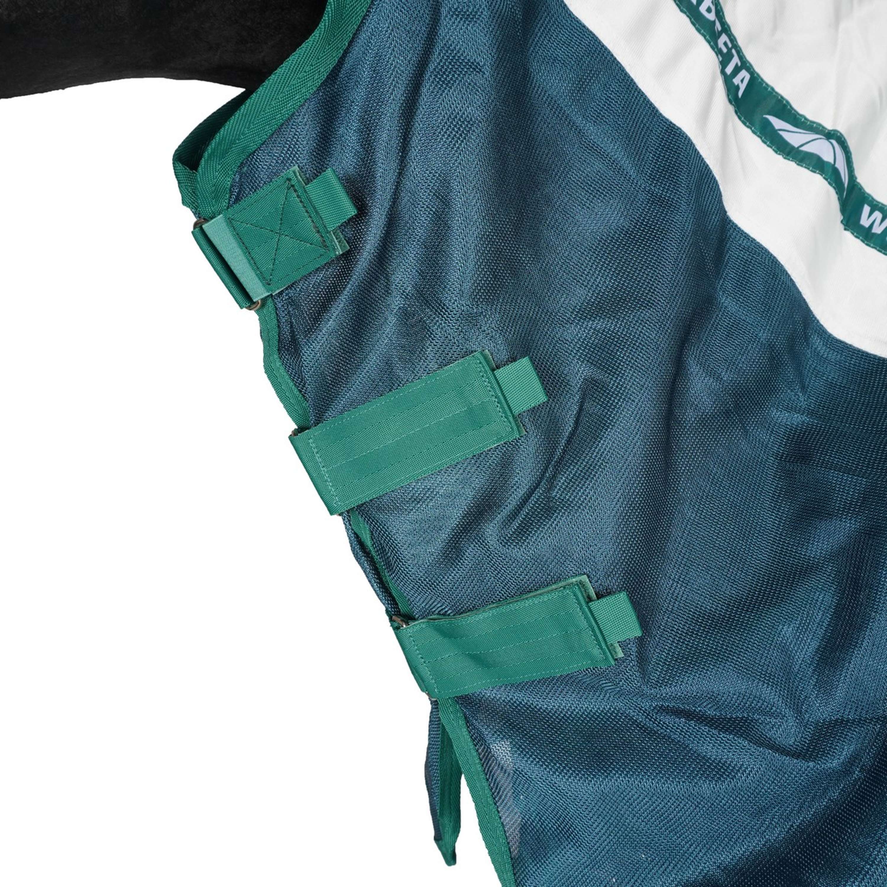 WeatherBeeta Couverture Anti-Mouches ComFiTec Green-Tec Airflow Mesh Combo Neck White/Dragonfly Blue