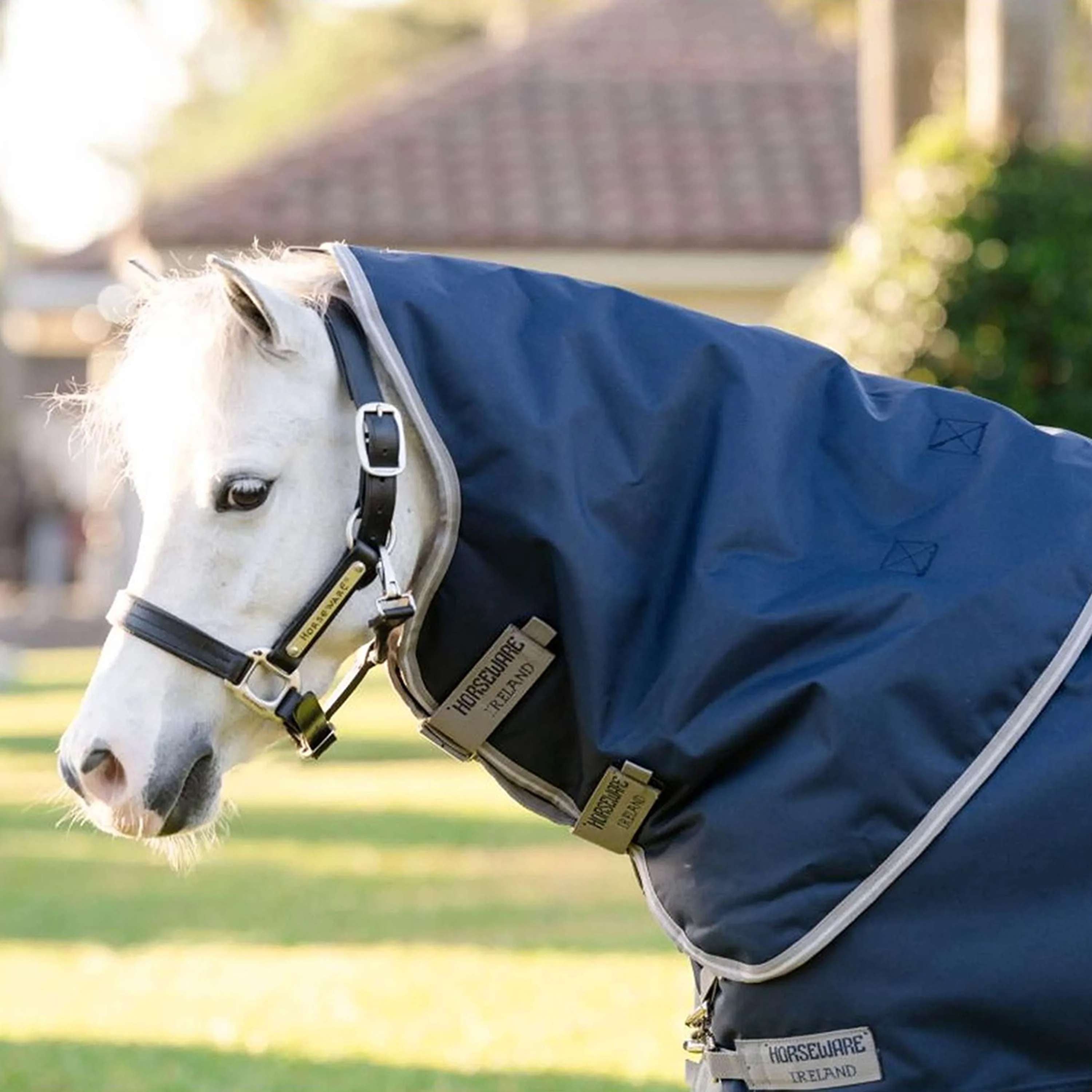 Amigo Turnout Rug 1200D Plus Pony 250g Navy/Titanium Grey/Silver