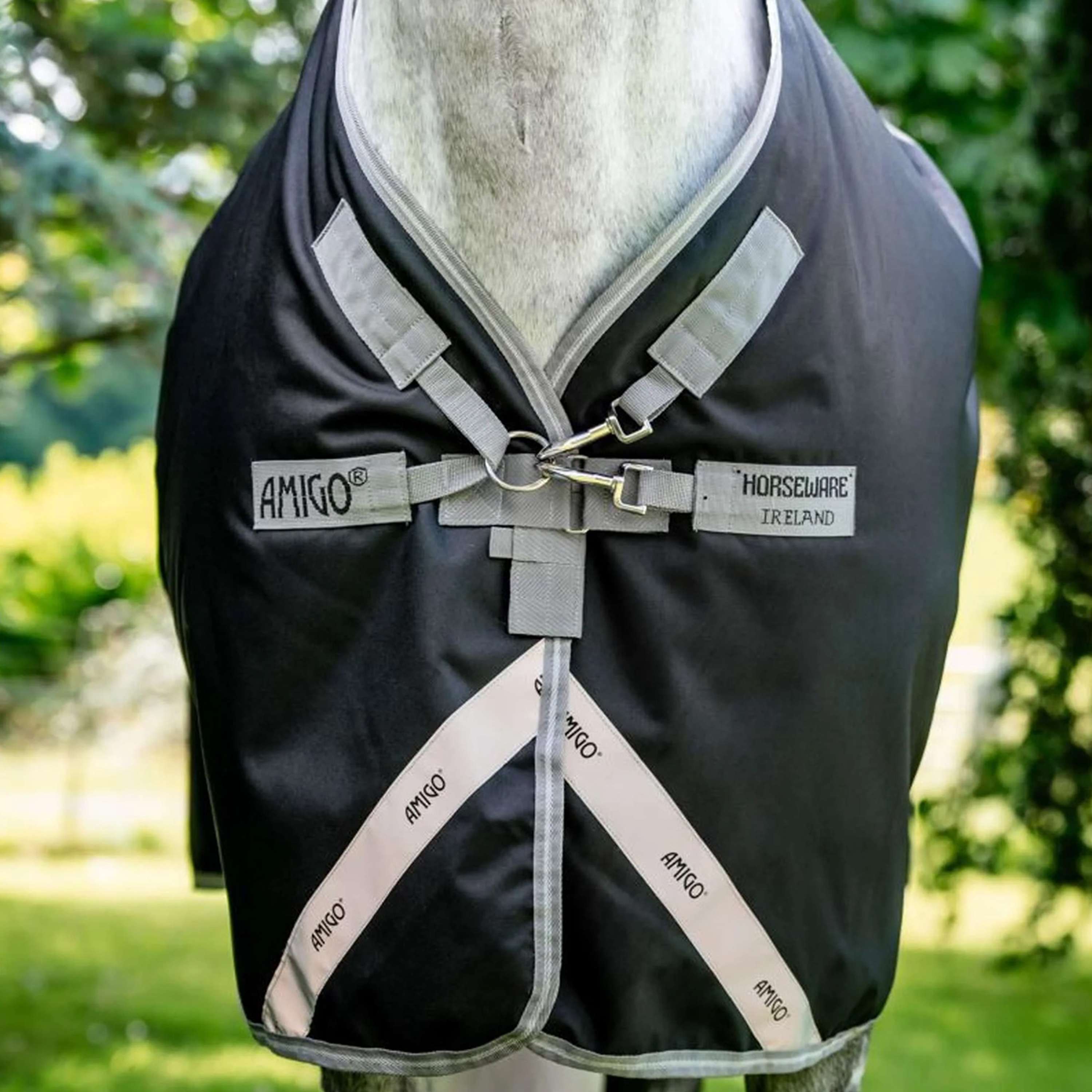 Amigo Chemise Turnout 1200D XL 50g Noir/Gris Titane/Argent