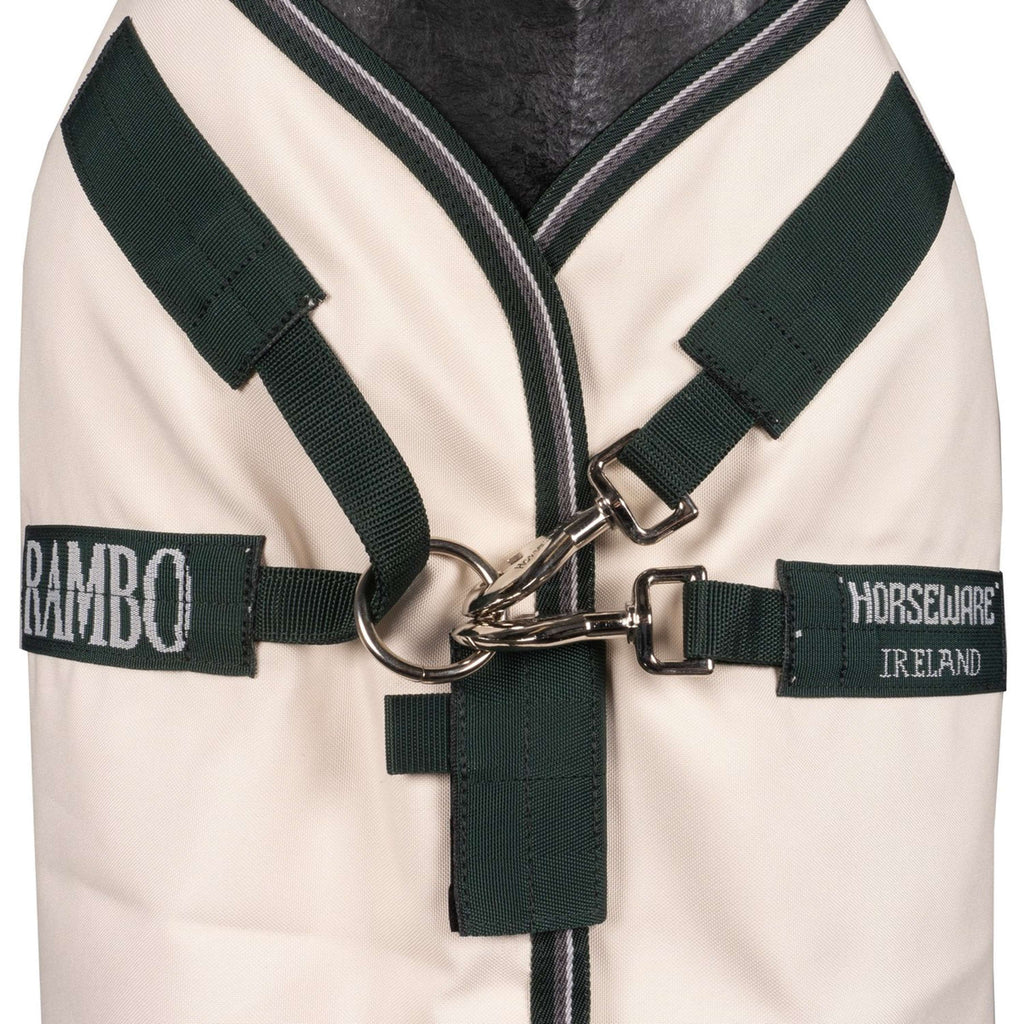 Rambo Pull col Hoodie Pony Craie/Vert chasseur/Argent