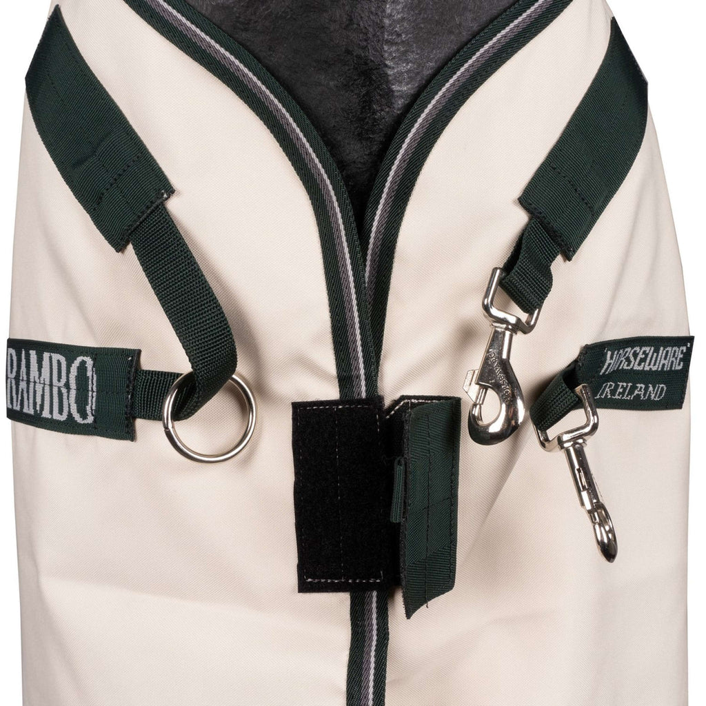 Rambo Pull col Hoodie Pony Craie/Vert chasseur/Argent