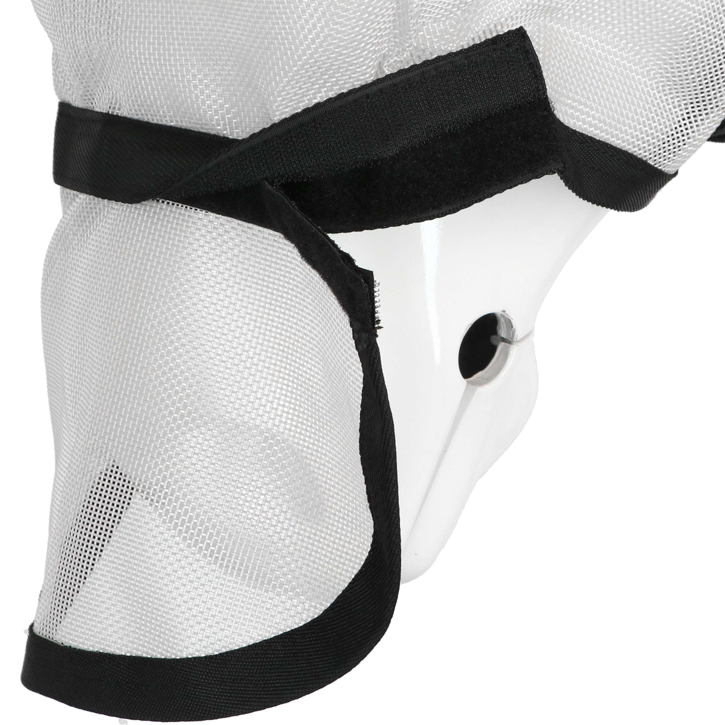 EQUITHÈME Masque Anti-Mouches Protec avec Protection UV Argent