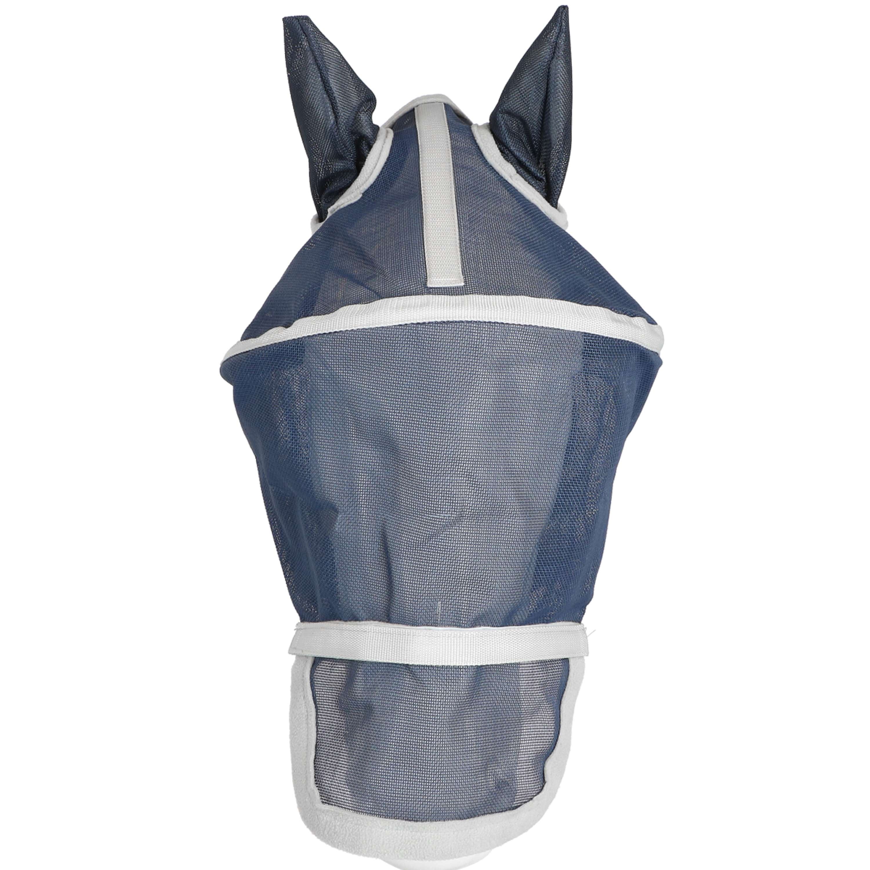 EQUITHÈME Masque Anti-Mouches Hoop avec Protection UV Marin