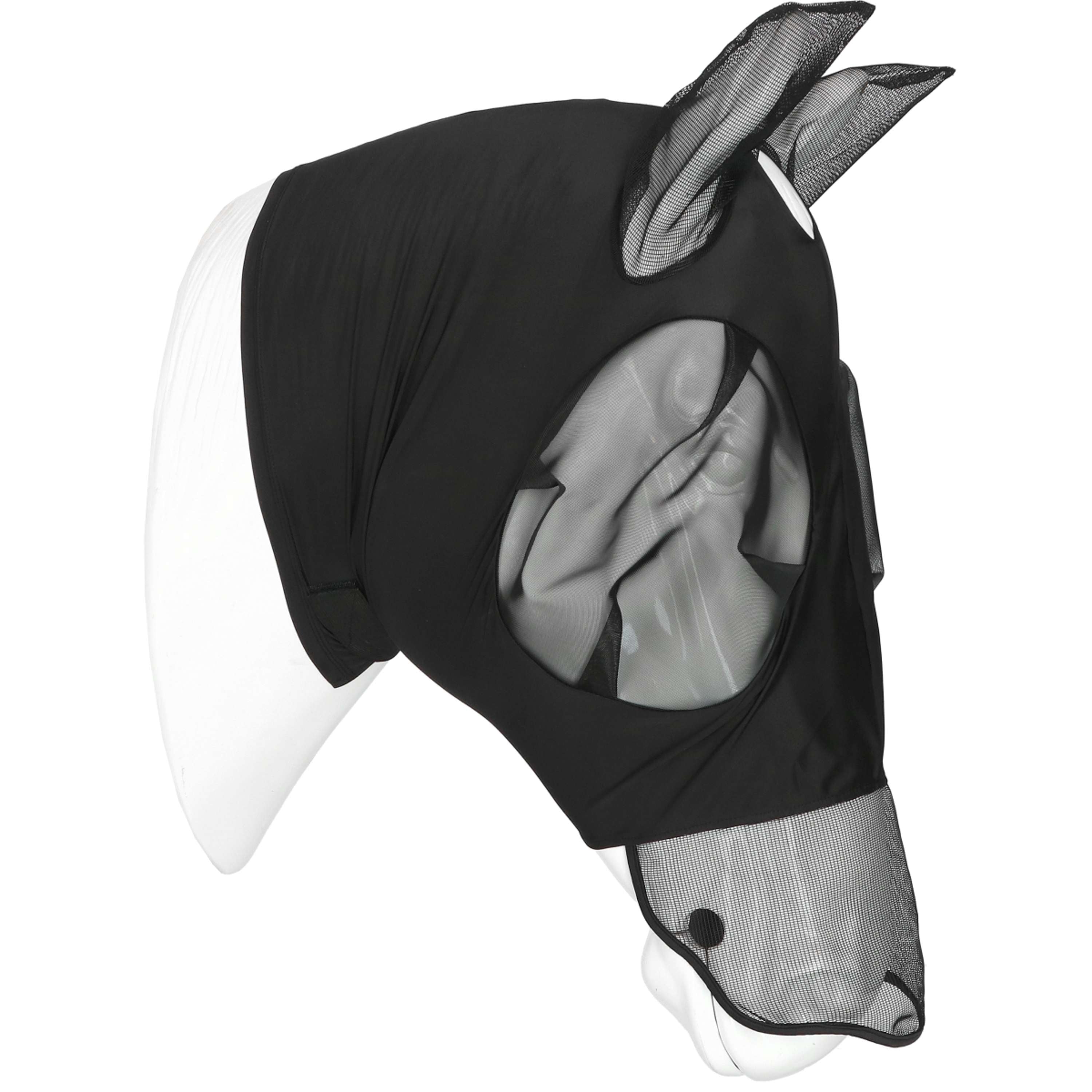 EQUITHÈME Masque Anti-Mouches Hood avec Protection UV Noir