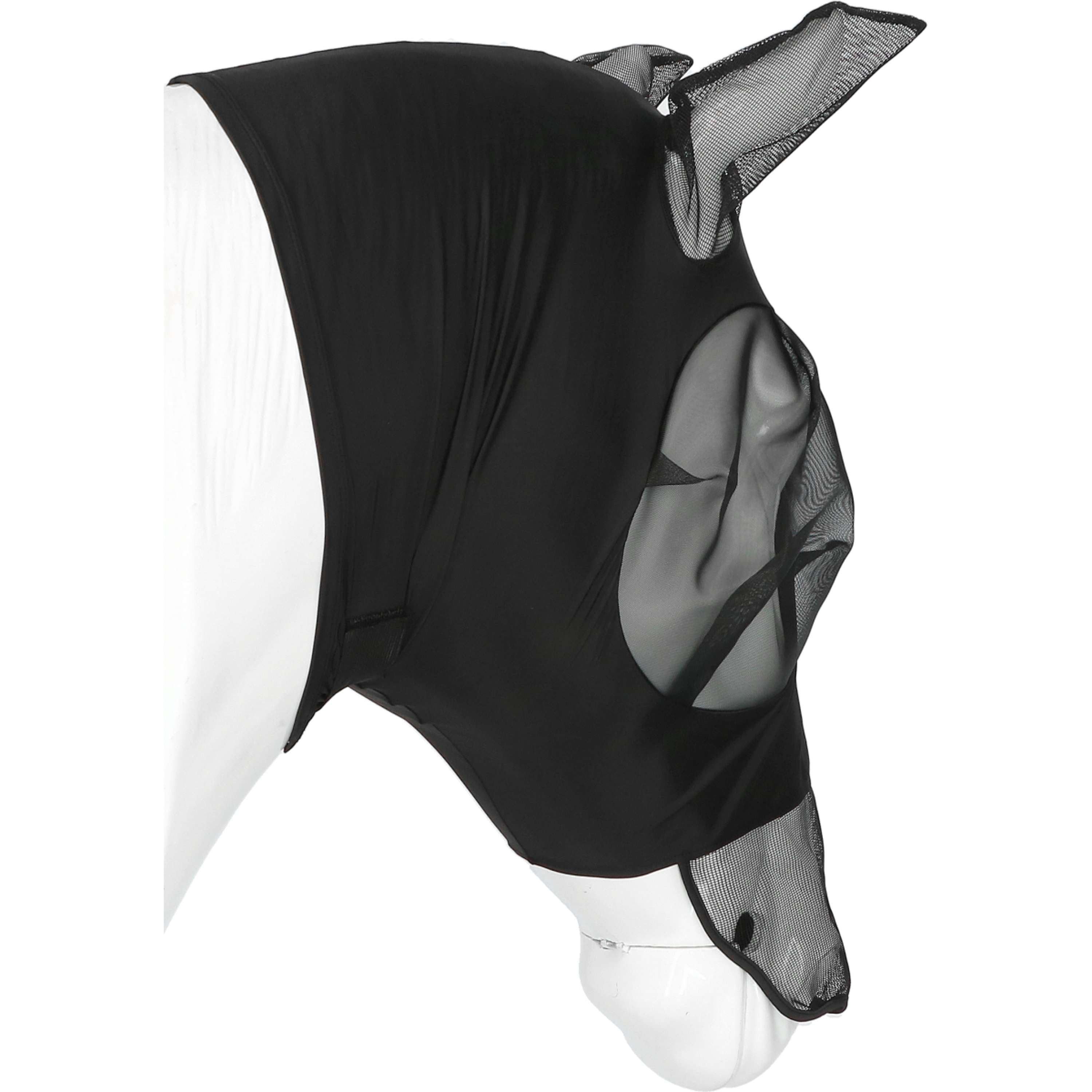 EQUITHÈME Masque Anti-Mouches Hood avec Protection UV Noir