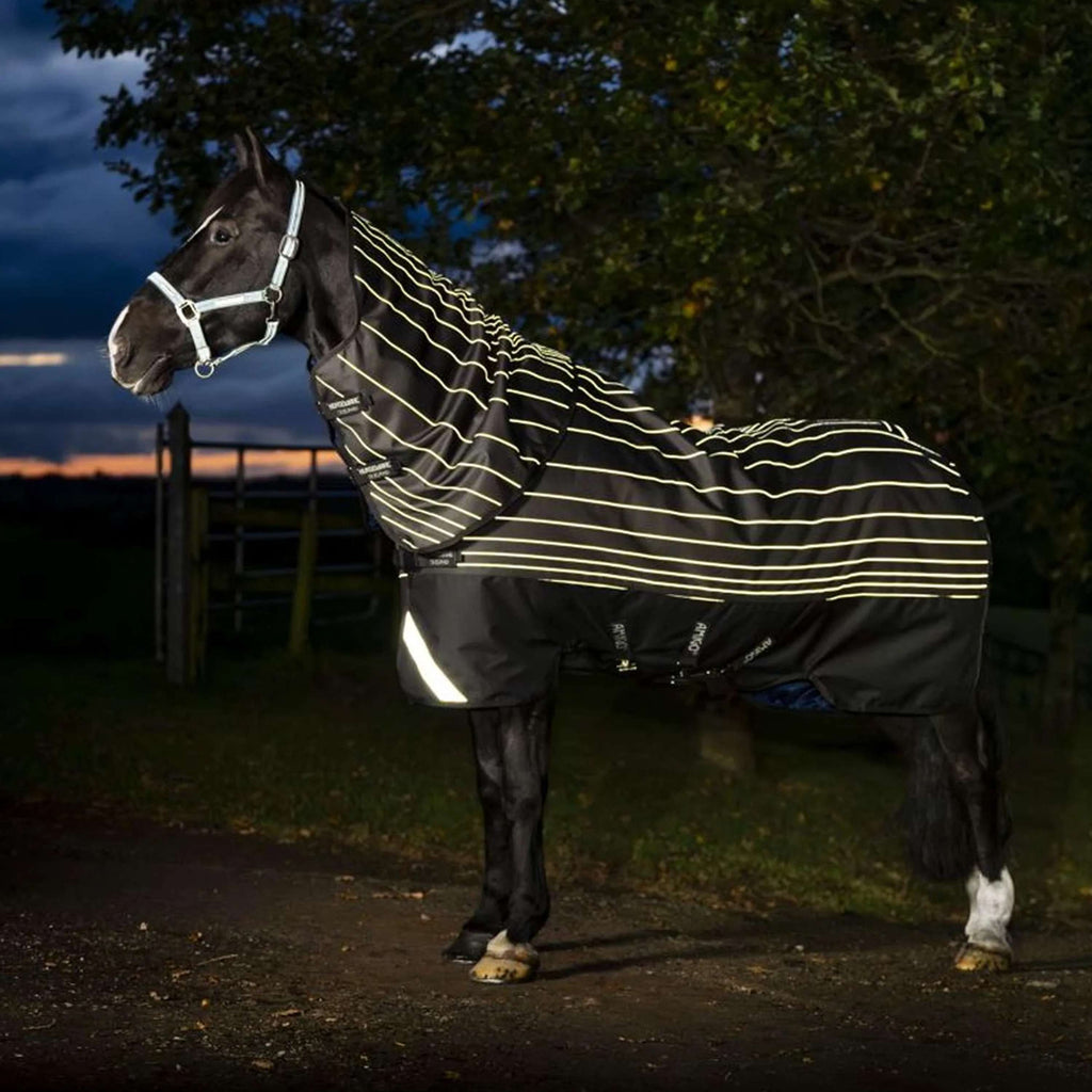 Amigo Turnout Rug FieldSafe Reflectech Plus 1200D 50g Black/Reflective/Black