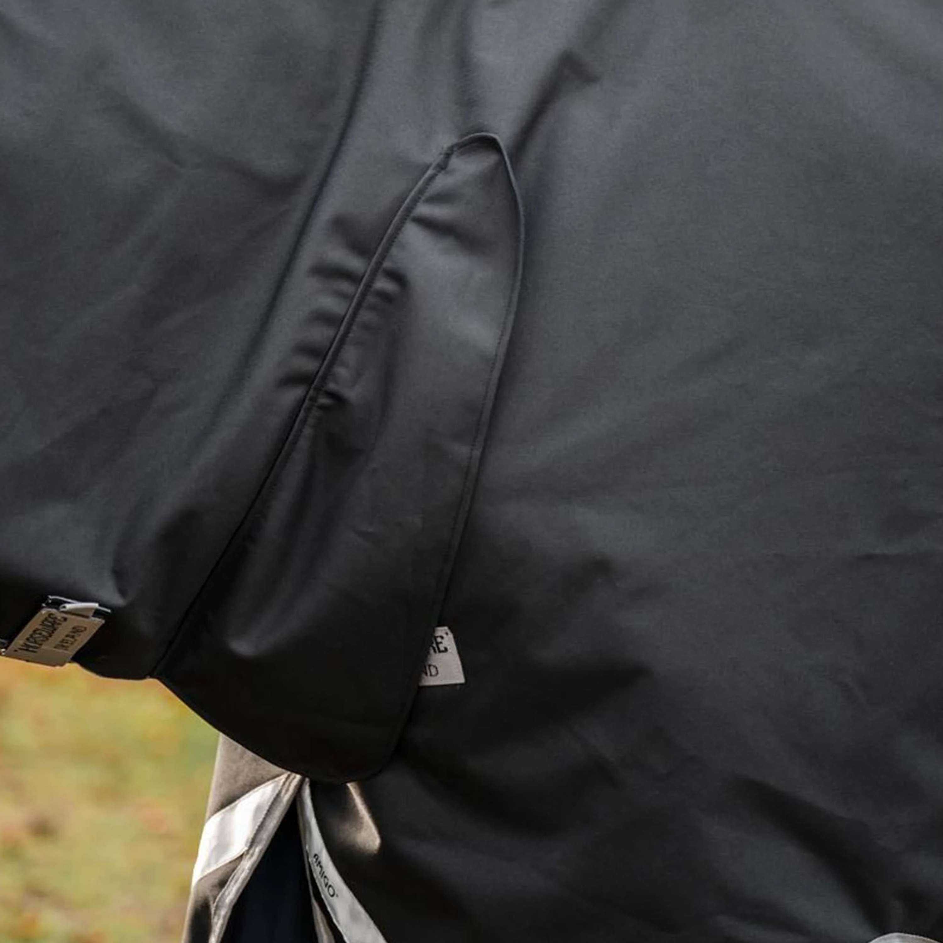 Amigo Turnout Rug Integrated 1200D 250g Black/Titanium Grey/Silver