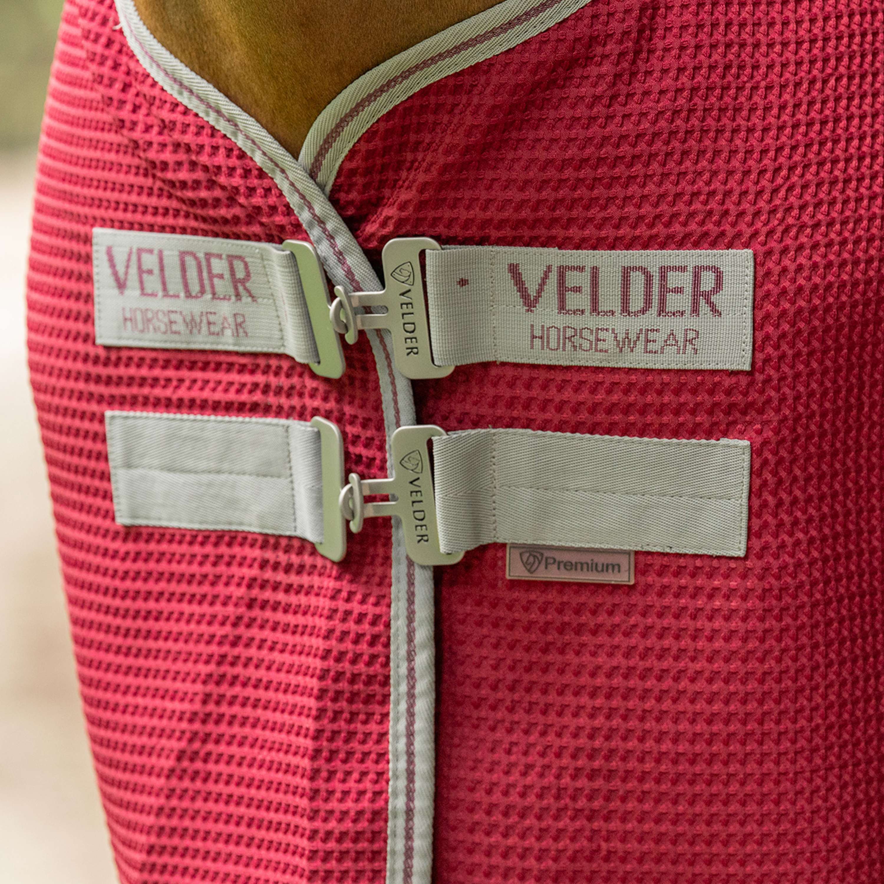 Velder Horsewear Premium Waffle Cooler Rug Mûre Rouge