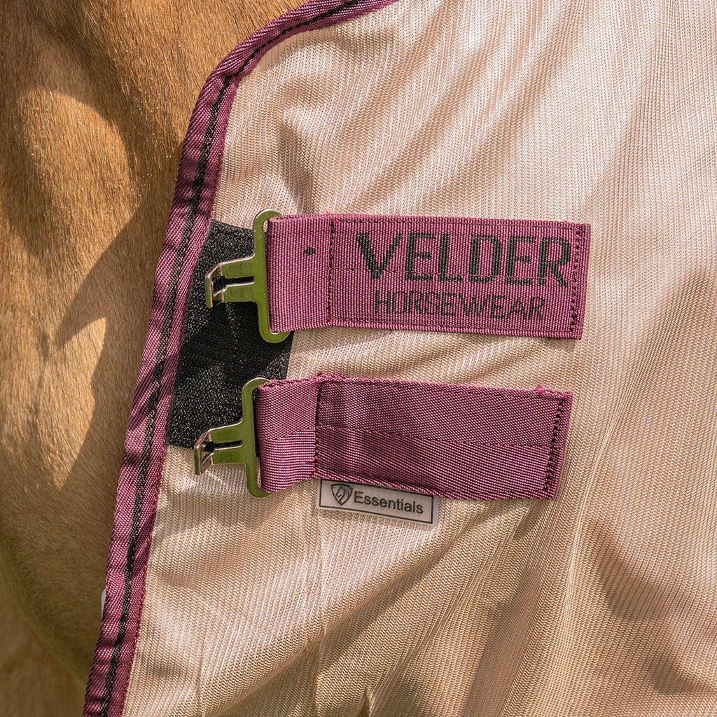 Velder Horsewear Essentials Pony Couverture Anti-Mouches Mesh avec Couvre-cou Earth Grey