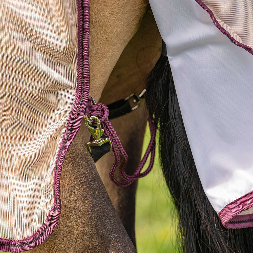 Velder Horsewear Essentials Pony Couverture Anti-Mouches Mesh avec Couvre-cou Earth Grey