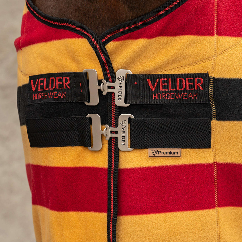 Velder Horsewear Premium Pony Deluxe Fleece Cooler Rug Noir/Jaune