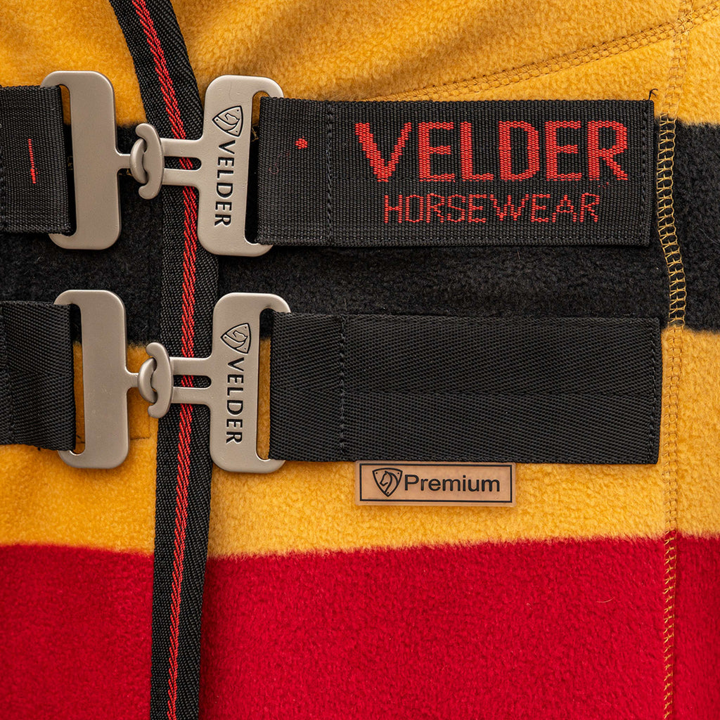 Velder Horsewear Premium Pony Deluxe Fleece Cooler Rug Noir/Jaune