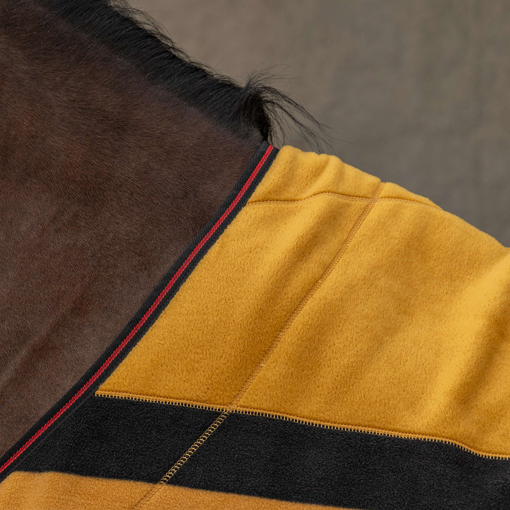 Velder Horsewear Premium Pony Deluxe Fleece Cooler Rug Noir/Jaune