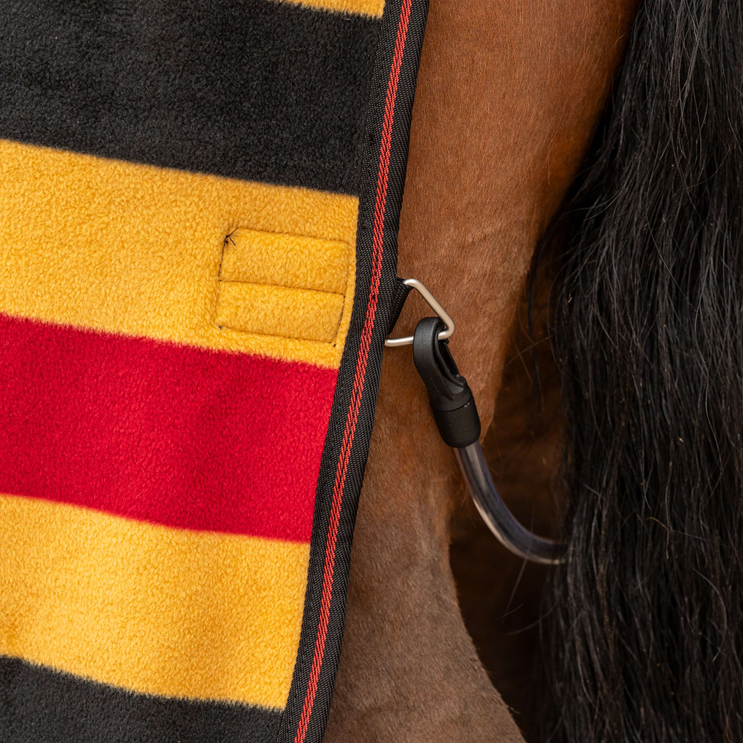 Velder Horsewear Premium Pony Deluxe Fleece Cooler Rug Noir/Jaune