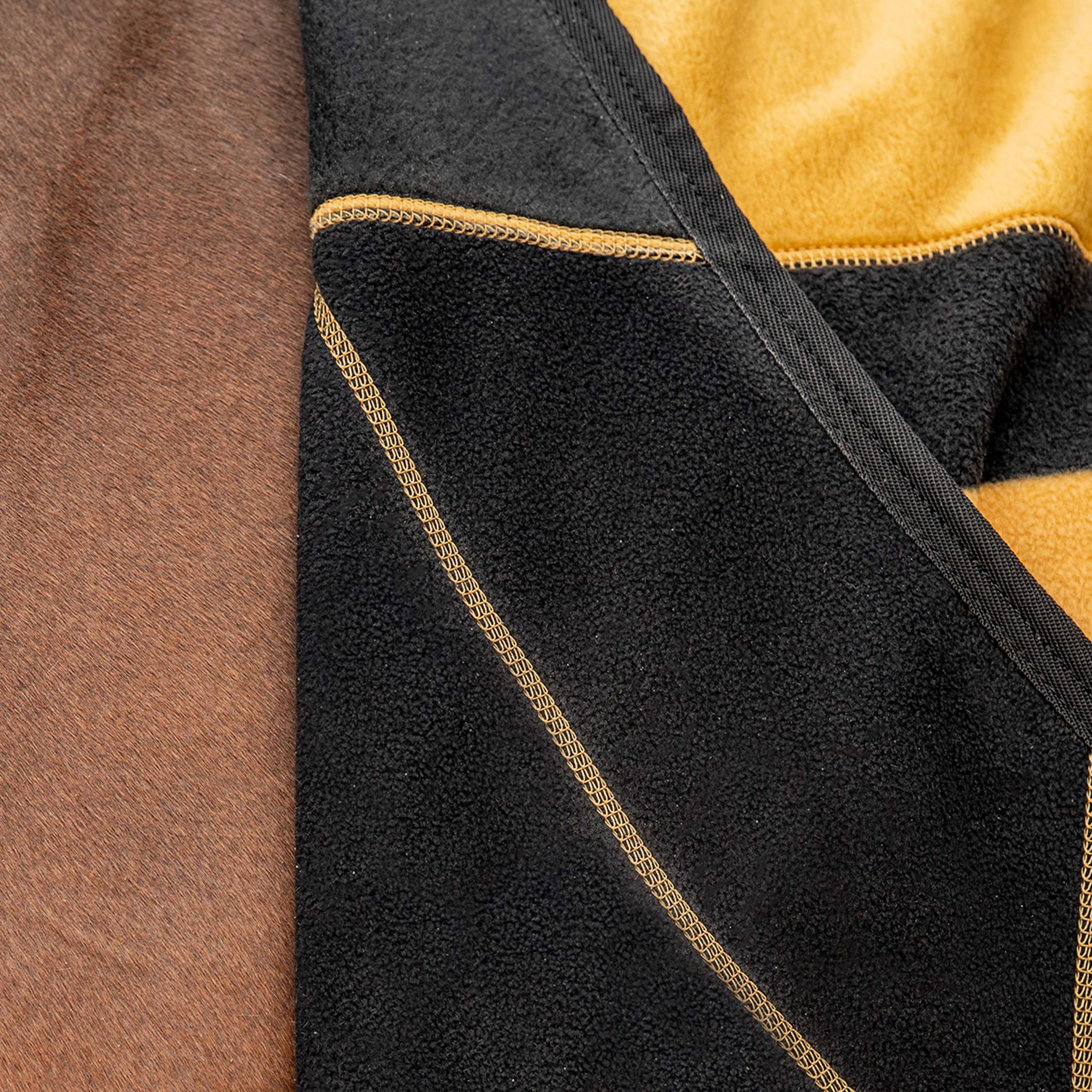 Velder Horsewear Premium Pony Deluxe Fleece Cooler Rug Noir/Jaune