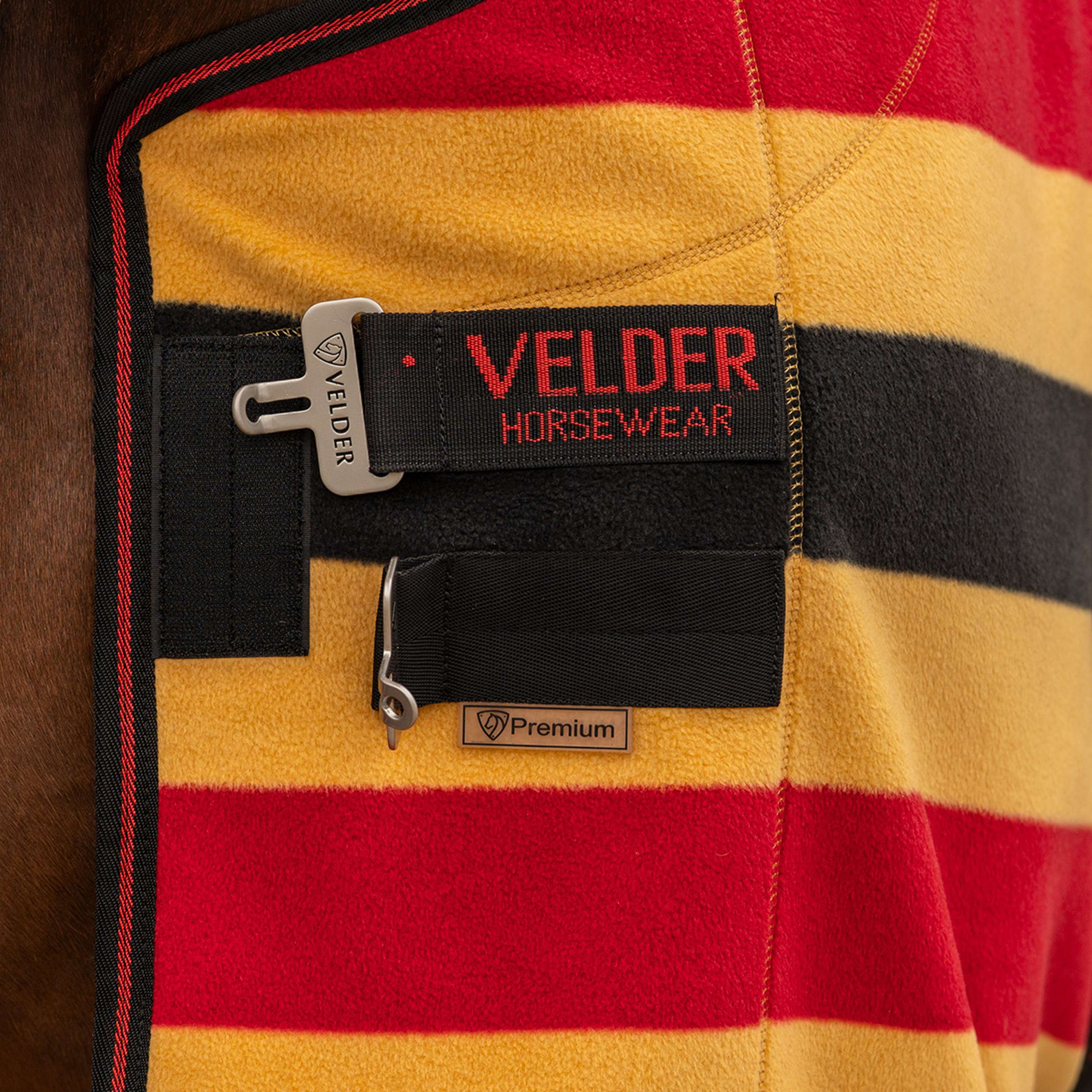 Velder Horsewear Premium Deluxe Fleece Cooler Rug Noir/Jaune