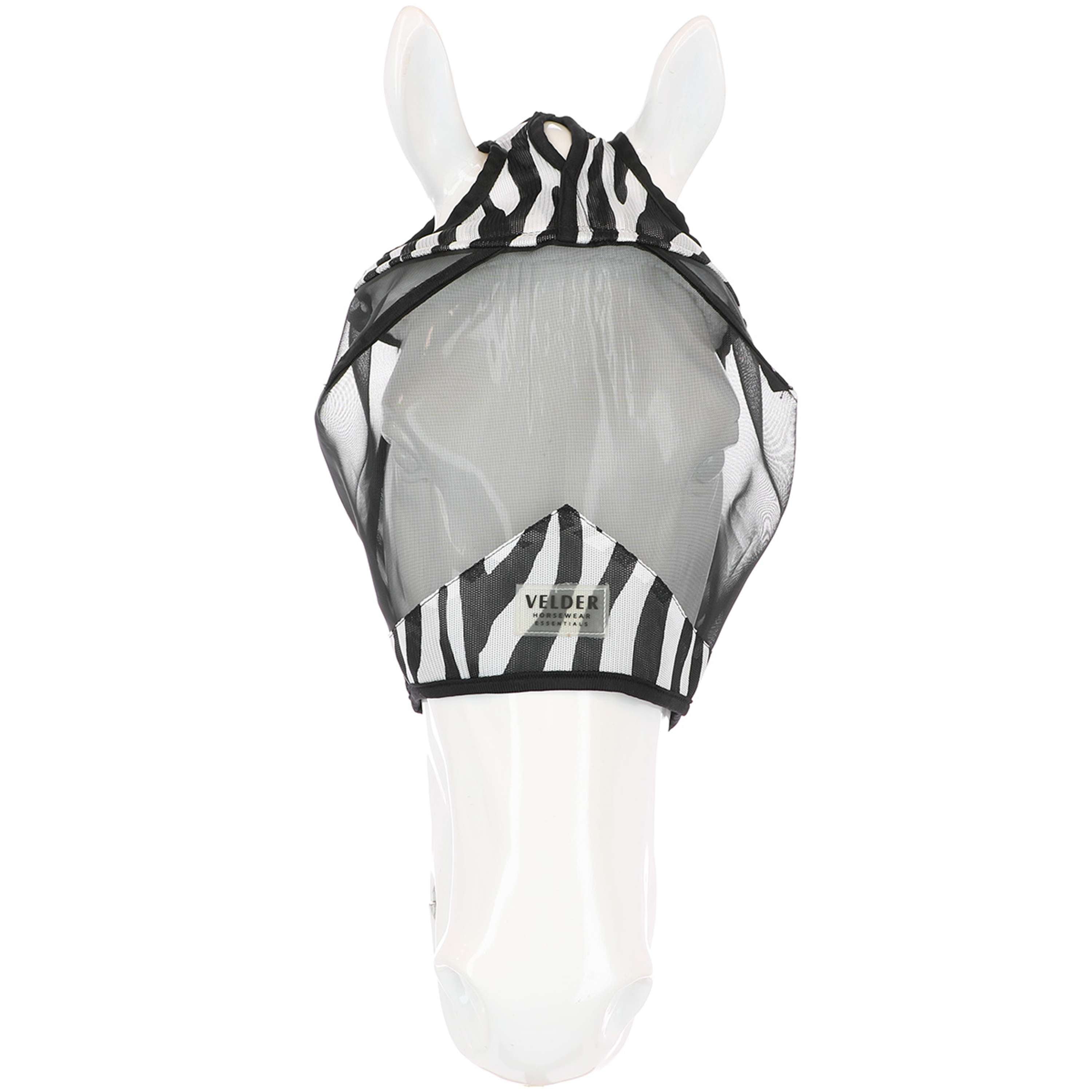 Velder Horsewear Essentials Masque Anti-Mouches Zebra sans Oreilles Noir/Blanc