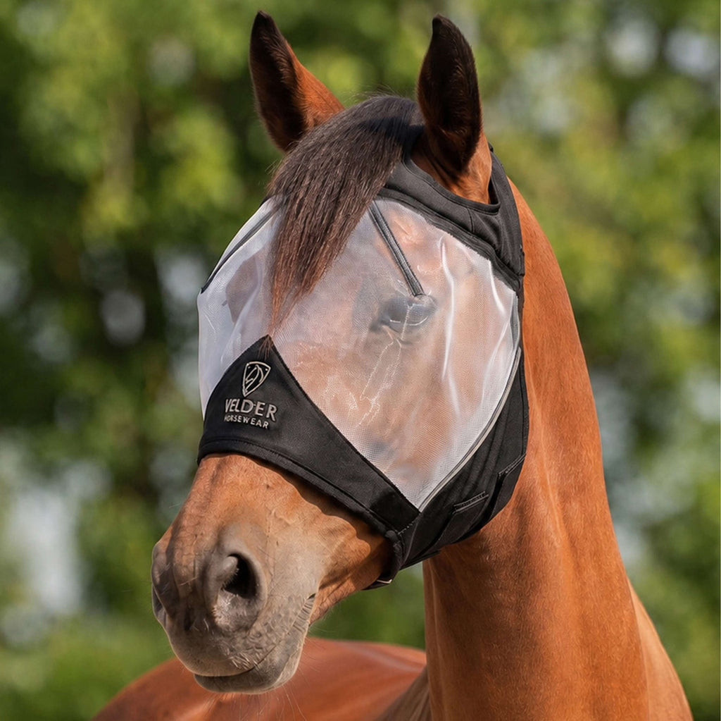 Velder Horsewear Premium Masque Anti-Mouches sans Oreilles Noir