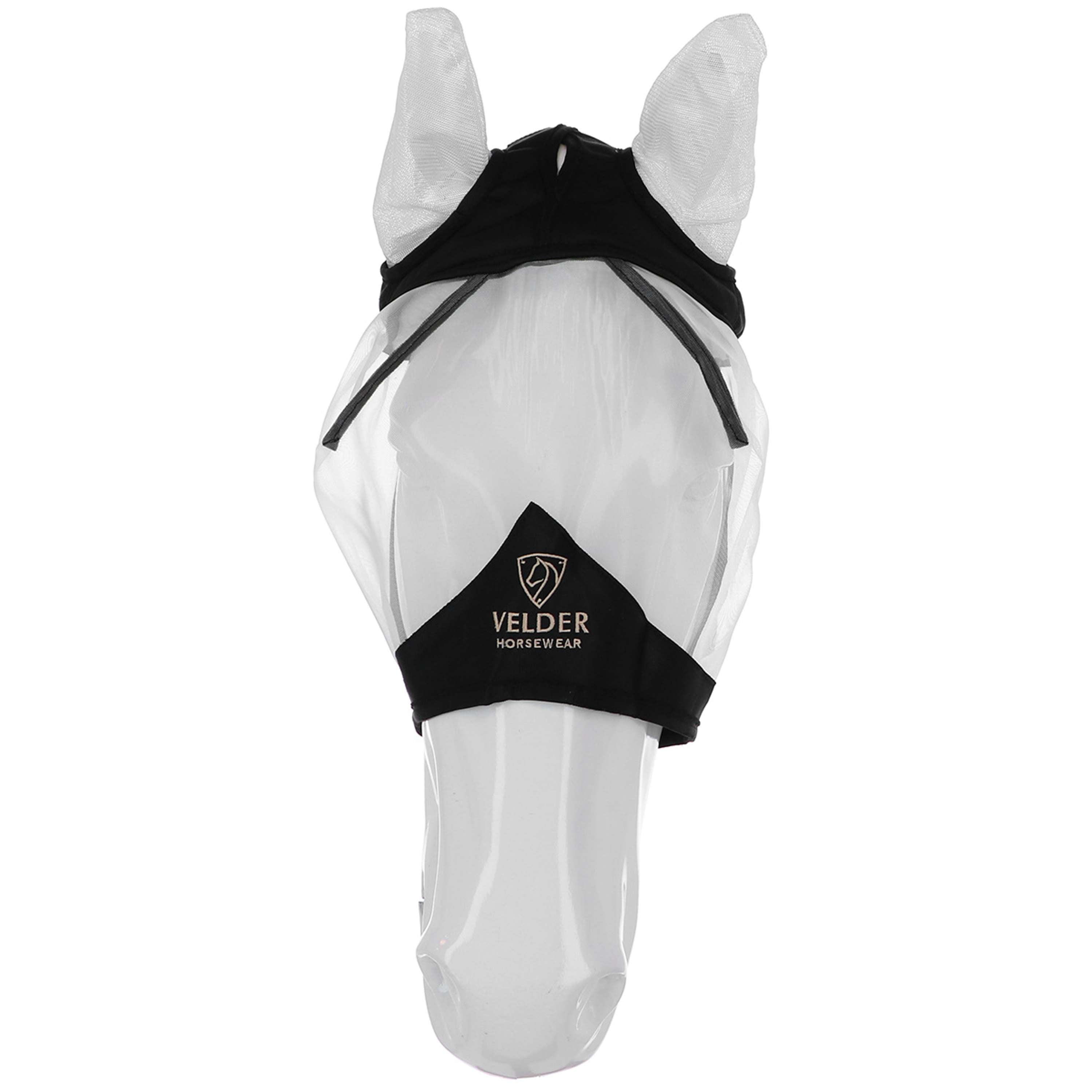 Velder Horsewear Premium Masque Anti-Mouches avec Oreilles Noir