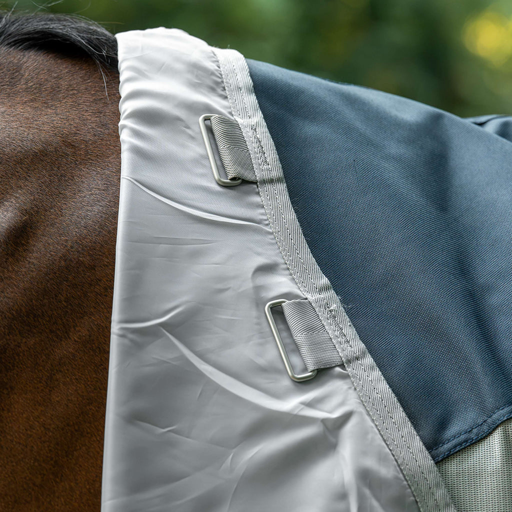 Velder Horsewear Premium Pony Couverture Anti-Mouches Rainless Summer Navy/Field Grey
