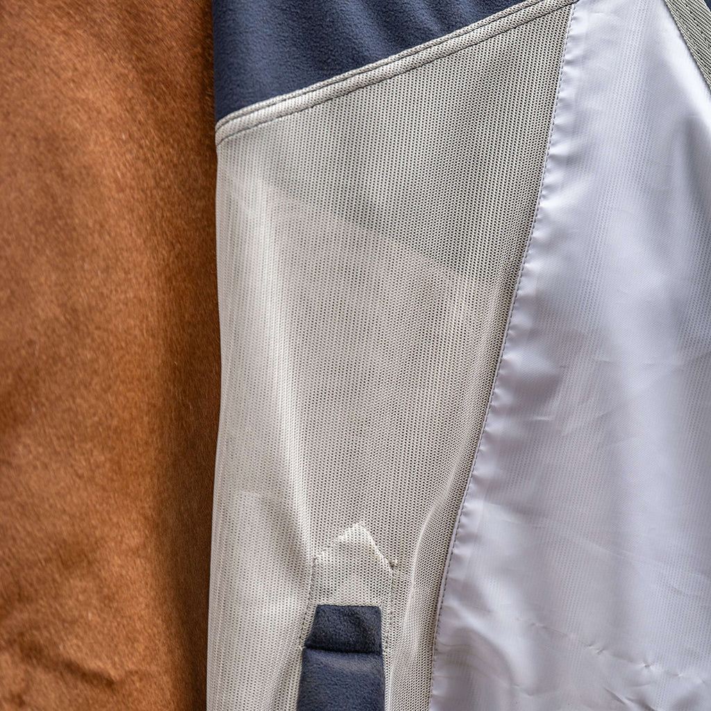 Velder Horsewear Premium Pony Couverture Anti-Mouches Rainless Fall Navy/Pearl Silver